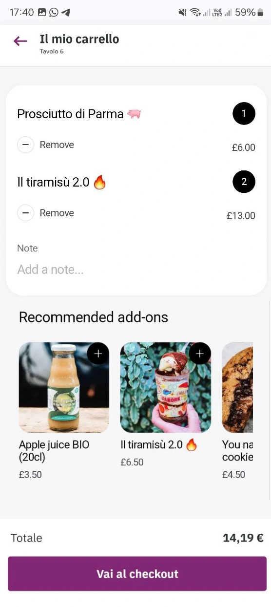 Cart page Old UI