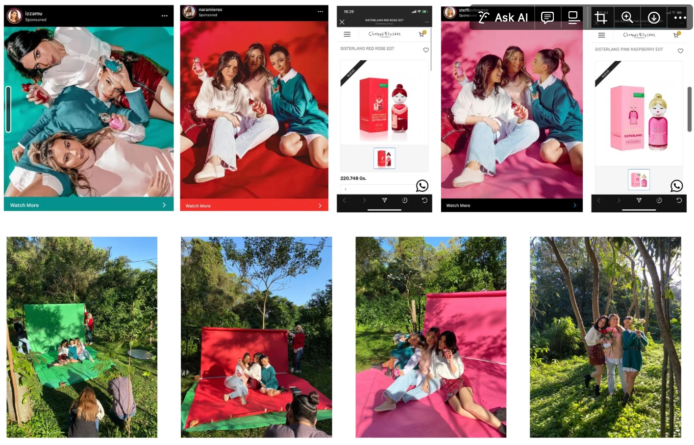 Influencer photoshoot BTS