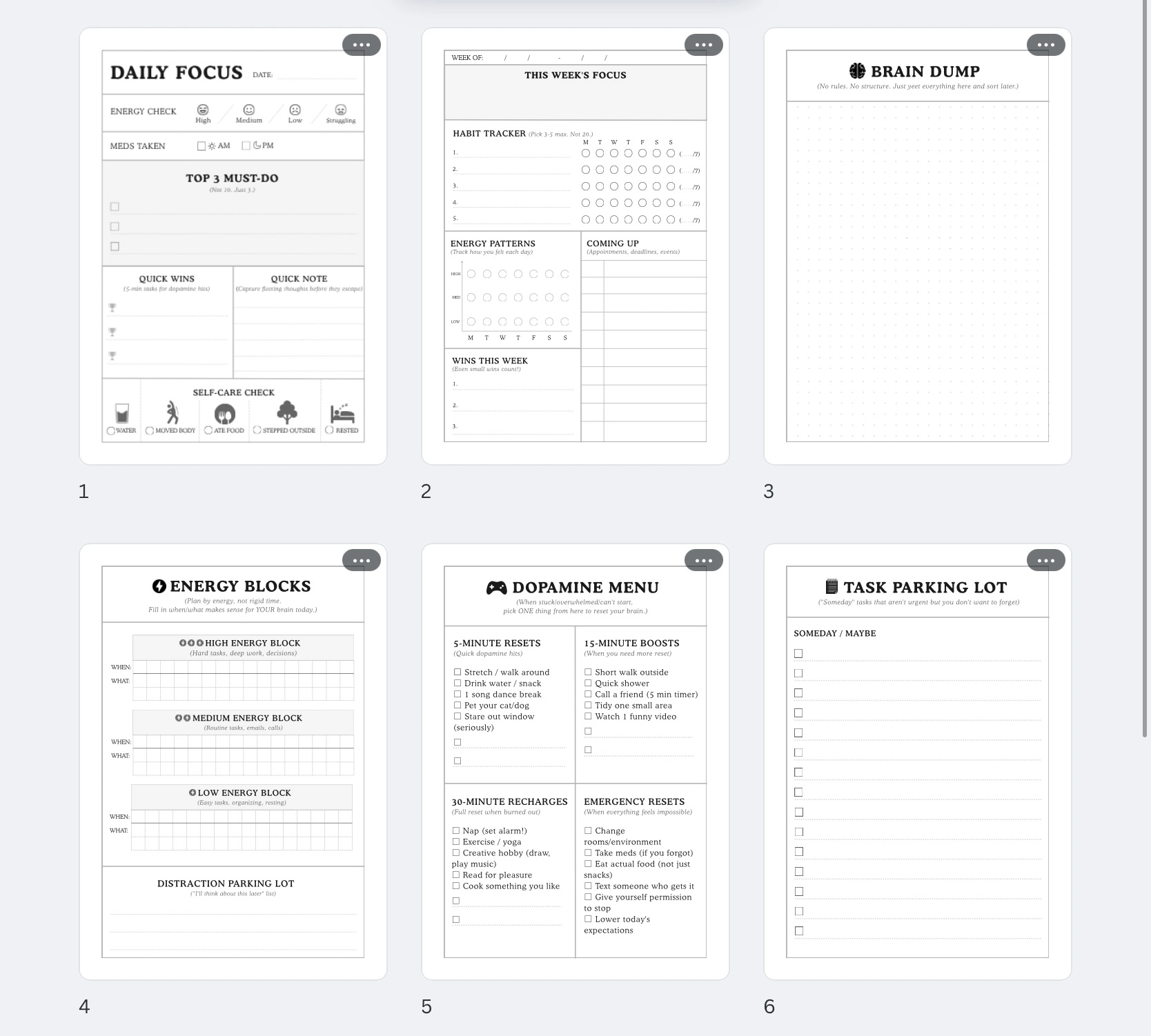 Focus mode (B&W version)