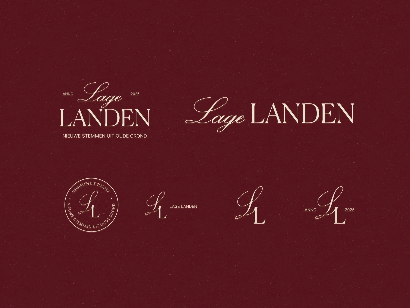 Logo suite, typographic palette, and brand elements created to define the contemporary–classic visual language of the publishing house.