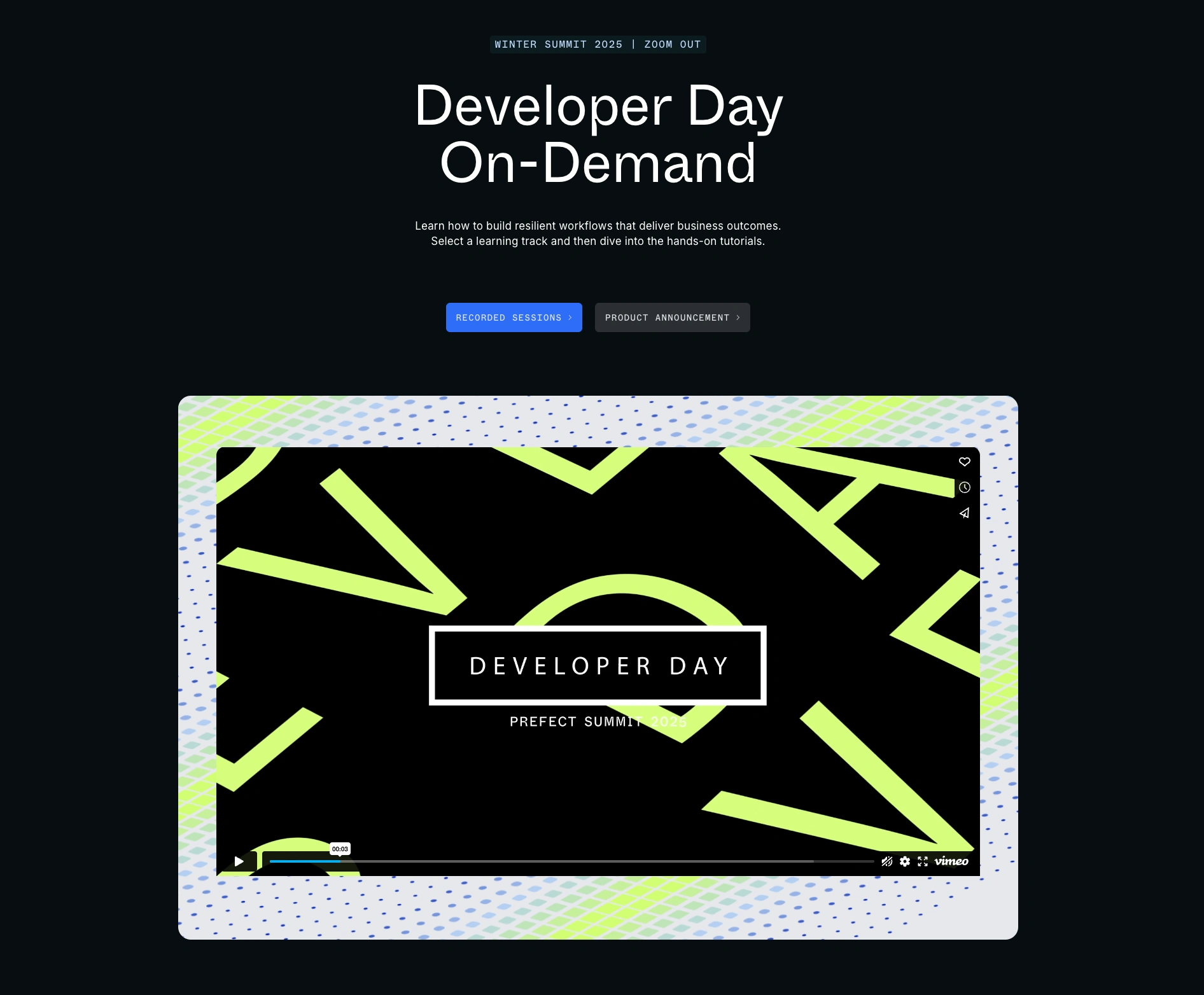 Screenshot of Day 2 On-Demand Webpage (1/5)