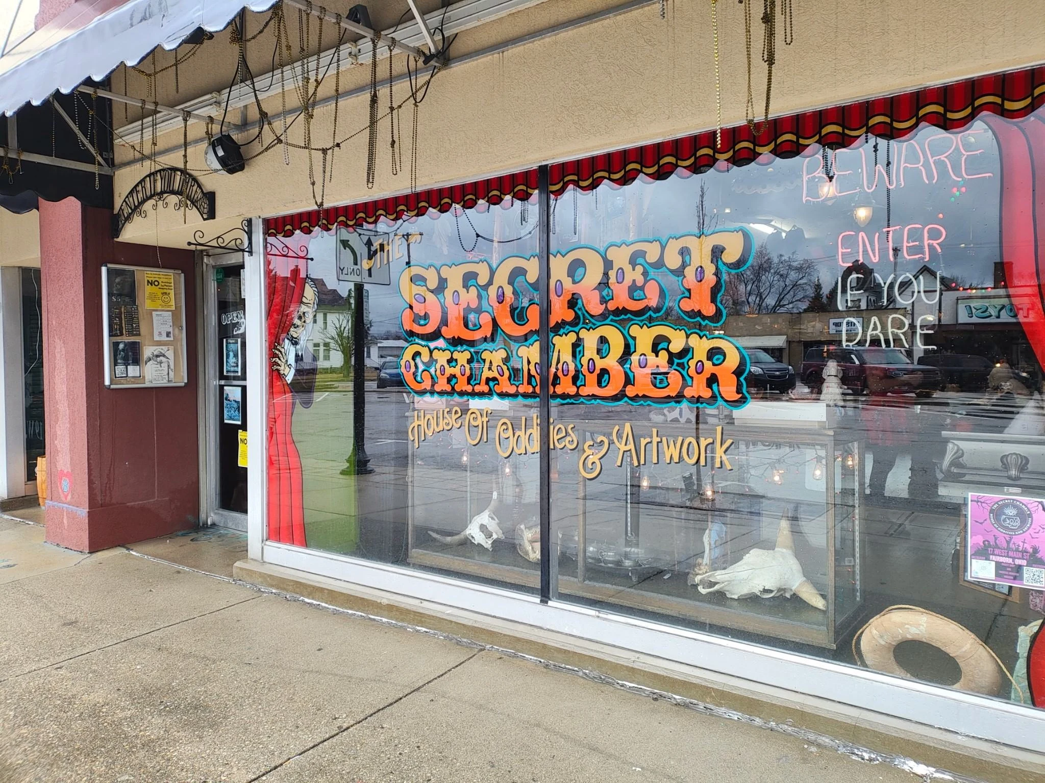 Street view of The Secret Chamber House of Oddities & Artwork in Fairborn, OH.