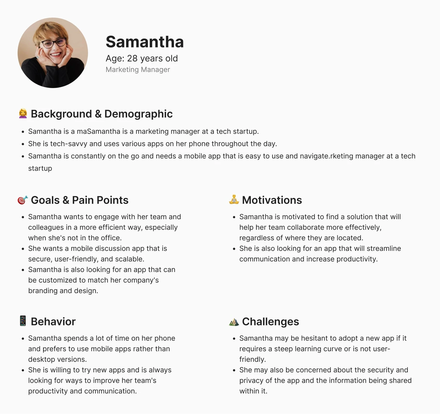 User Persona for Lexicon