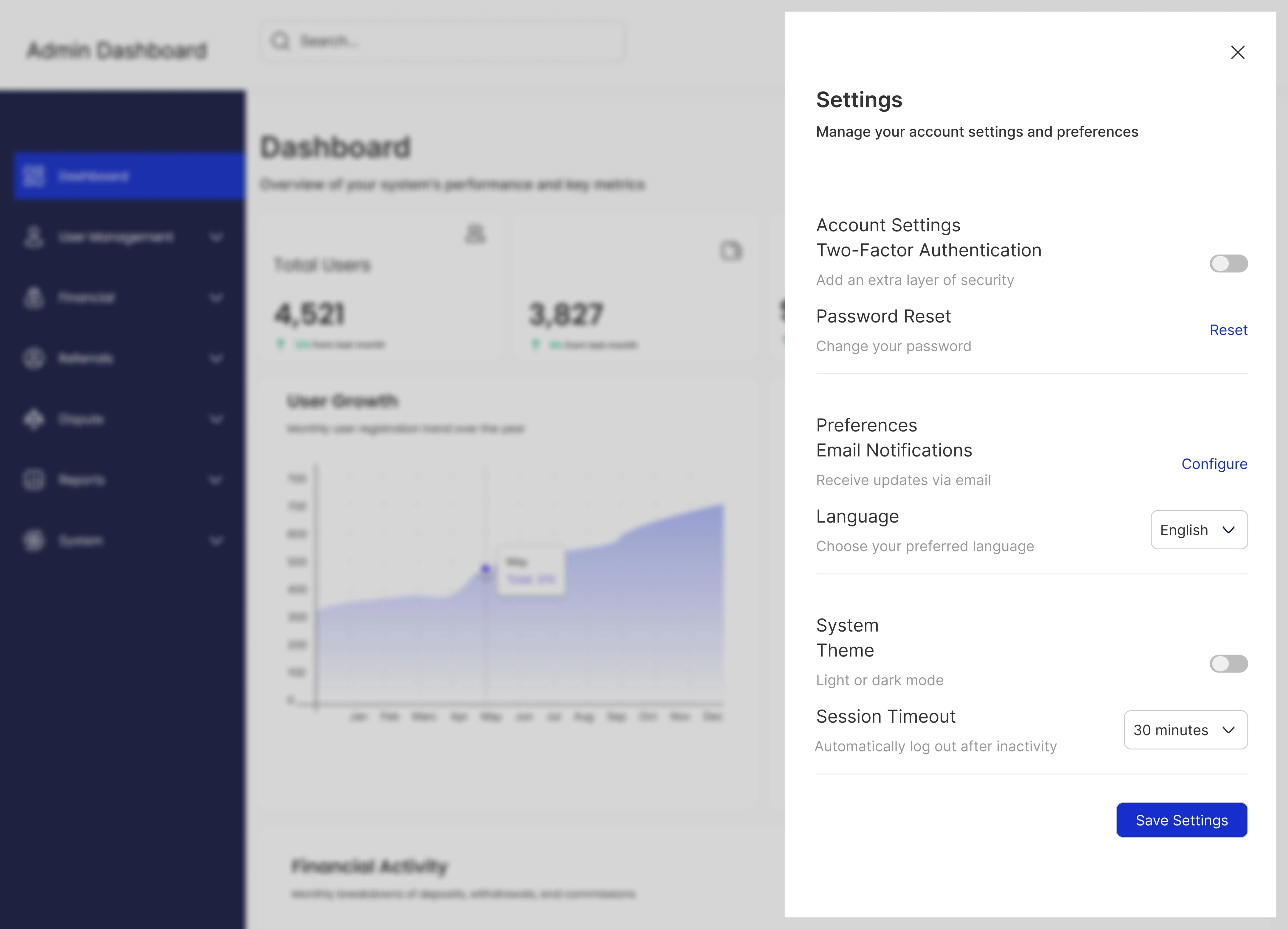 Overview of Dashboard and Settings