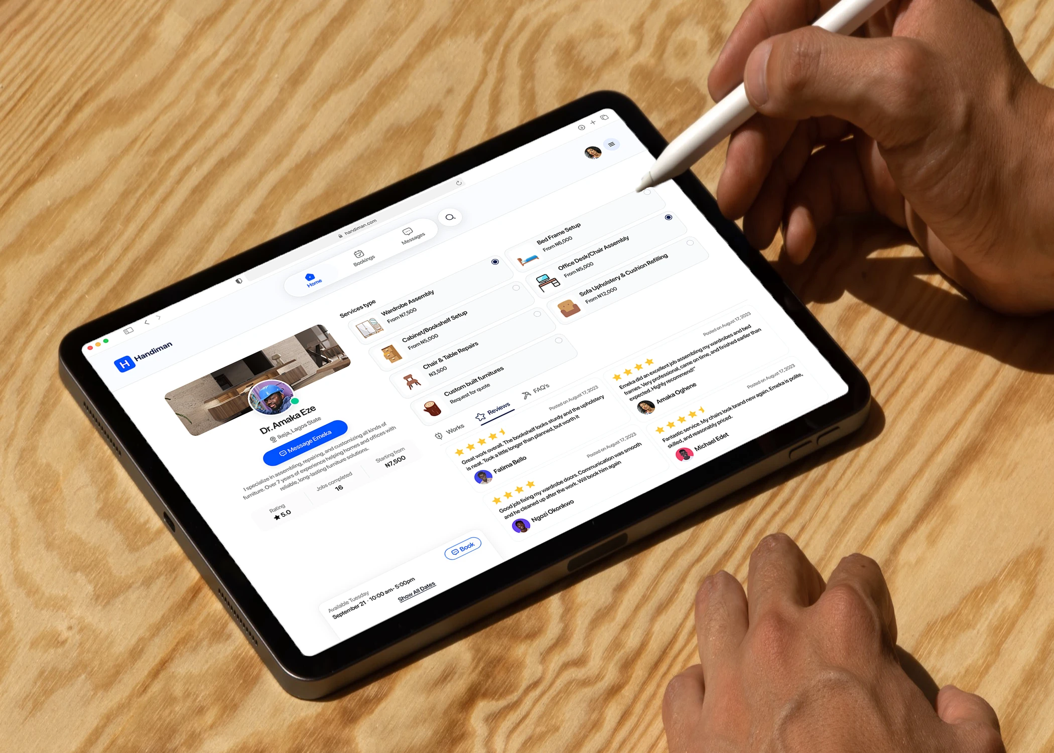 reviews page handyman