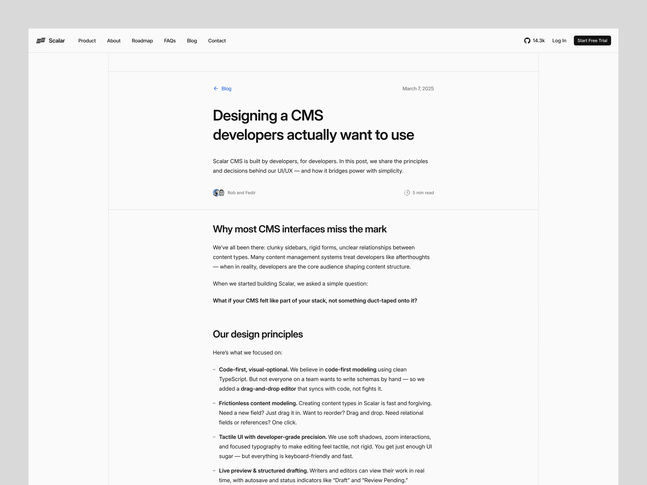 Blog Post Page