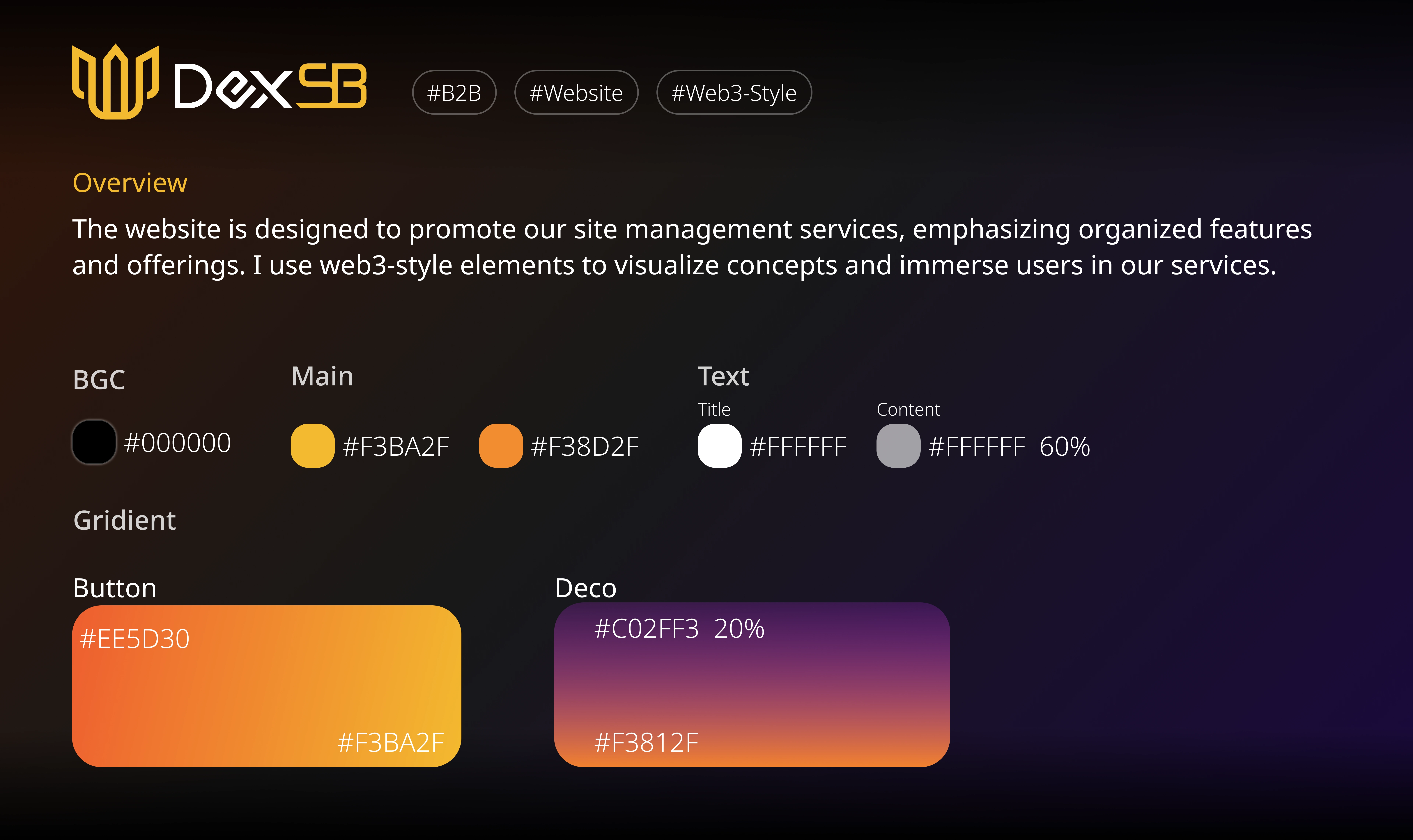 A stunning color style I designed for a Web3 service.