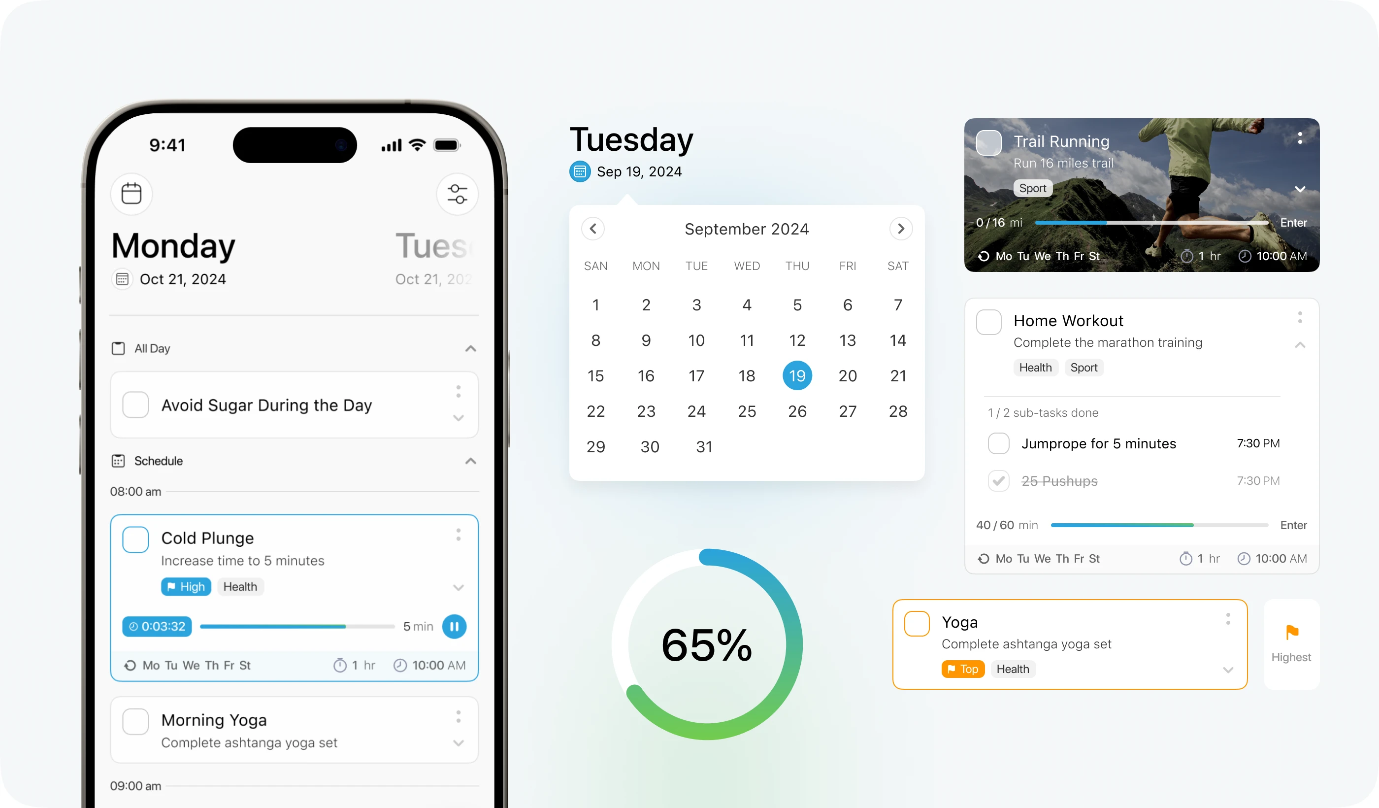 Daily Planner: Revamped schedule with tasks and reminders.