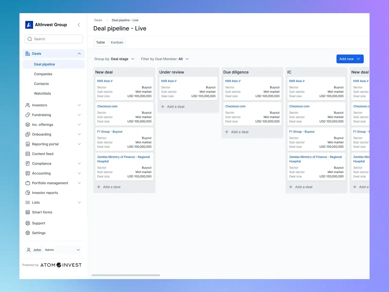 The admin UI is aimed at power users, so we compressed spacing without compromising usability