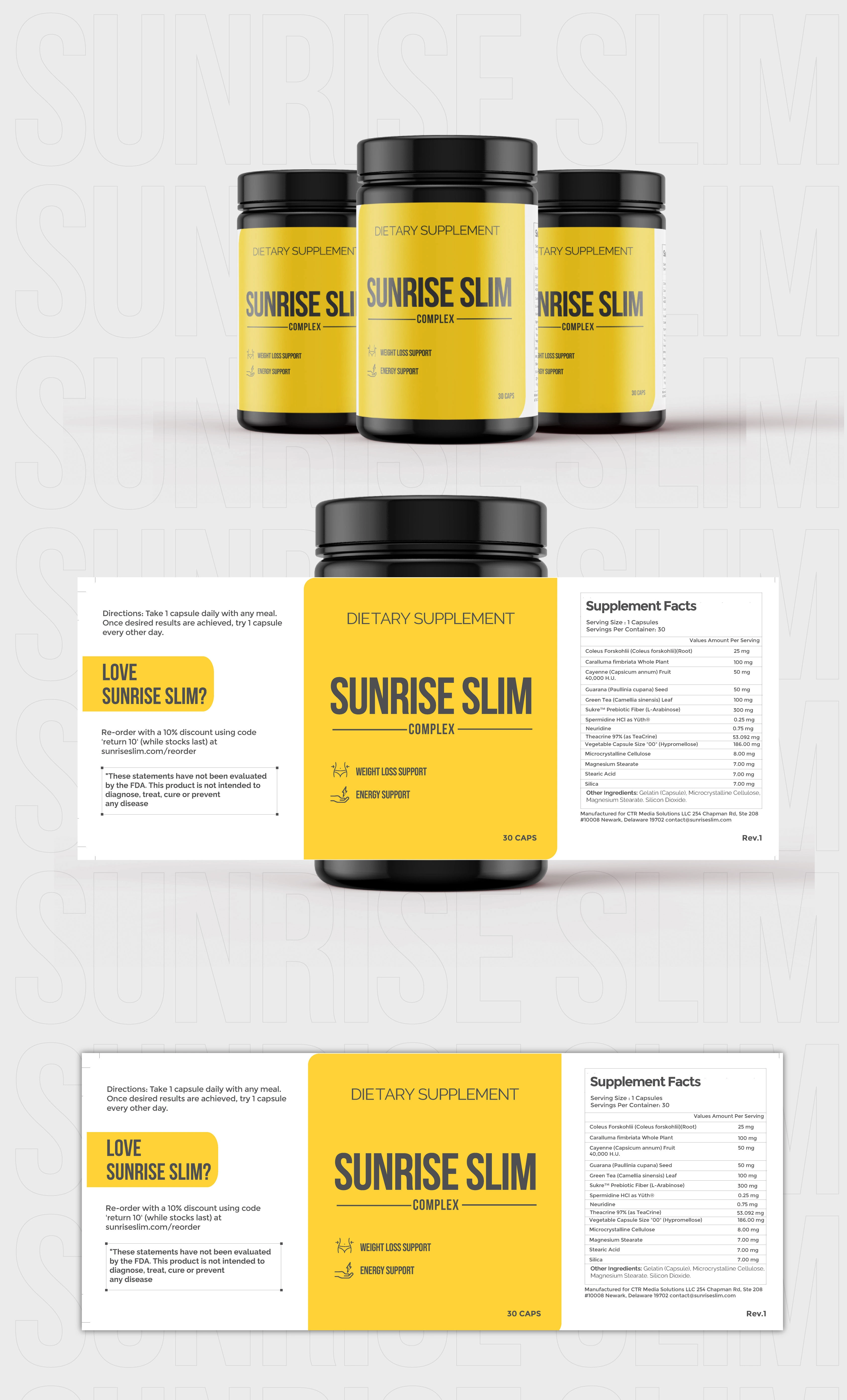 Sunrise slime is a supplement product for slim body