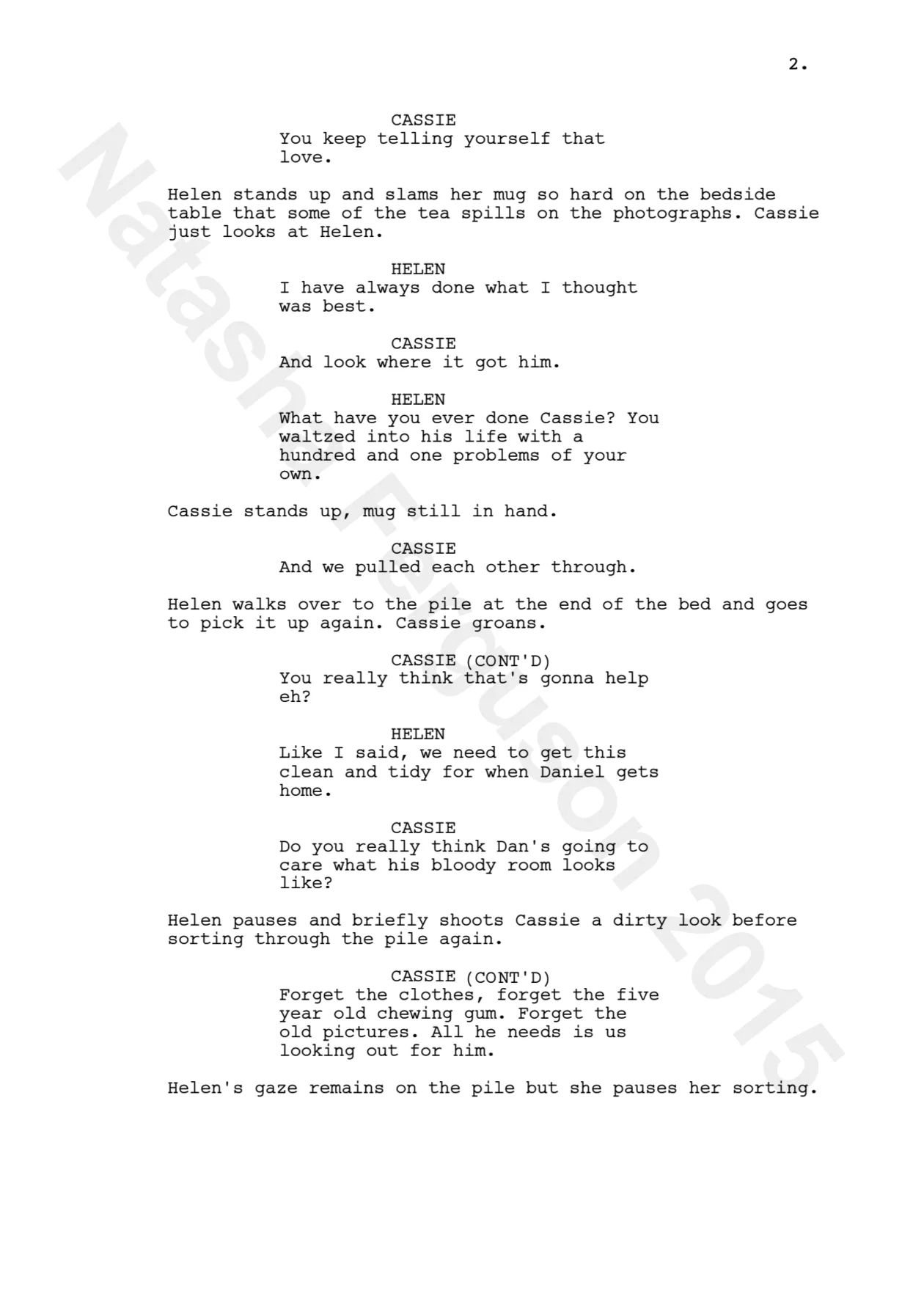 Excerpt from Script (Page 2)