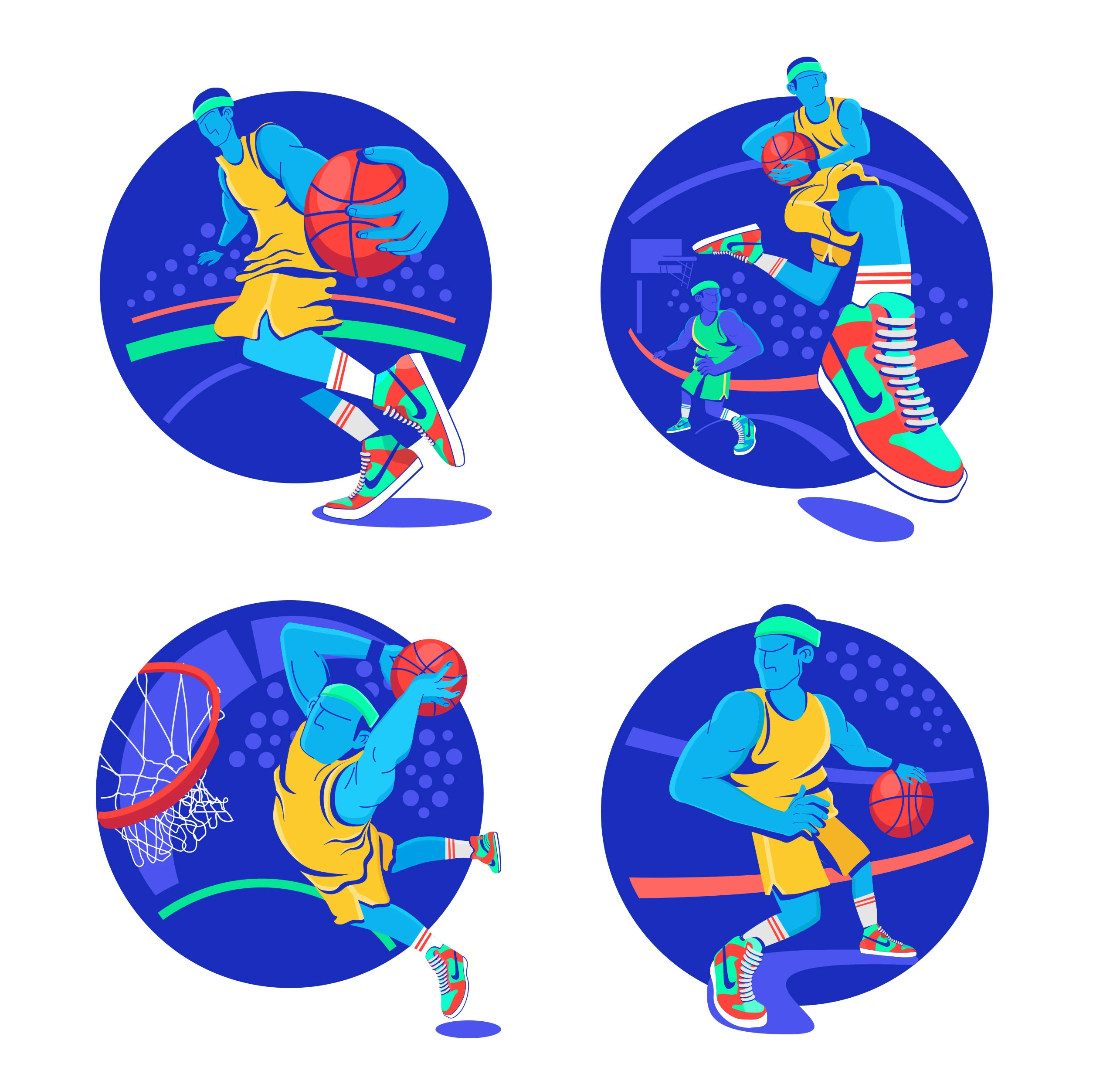 Four different illustrations were created to complete the full series