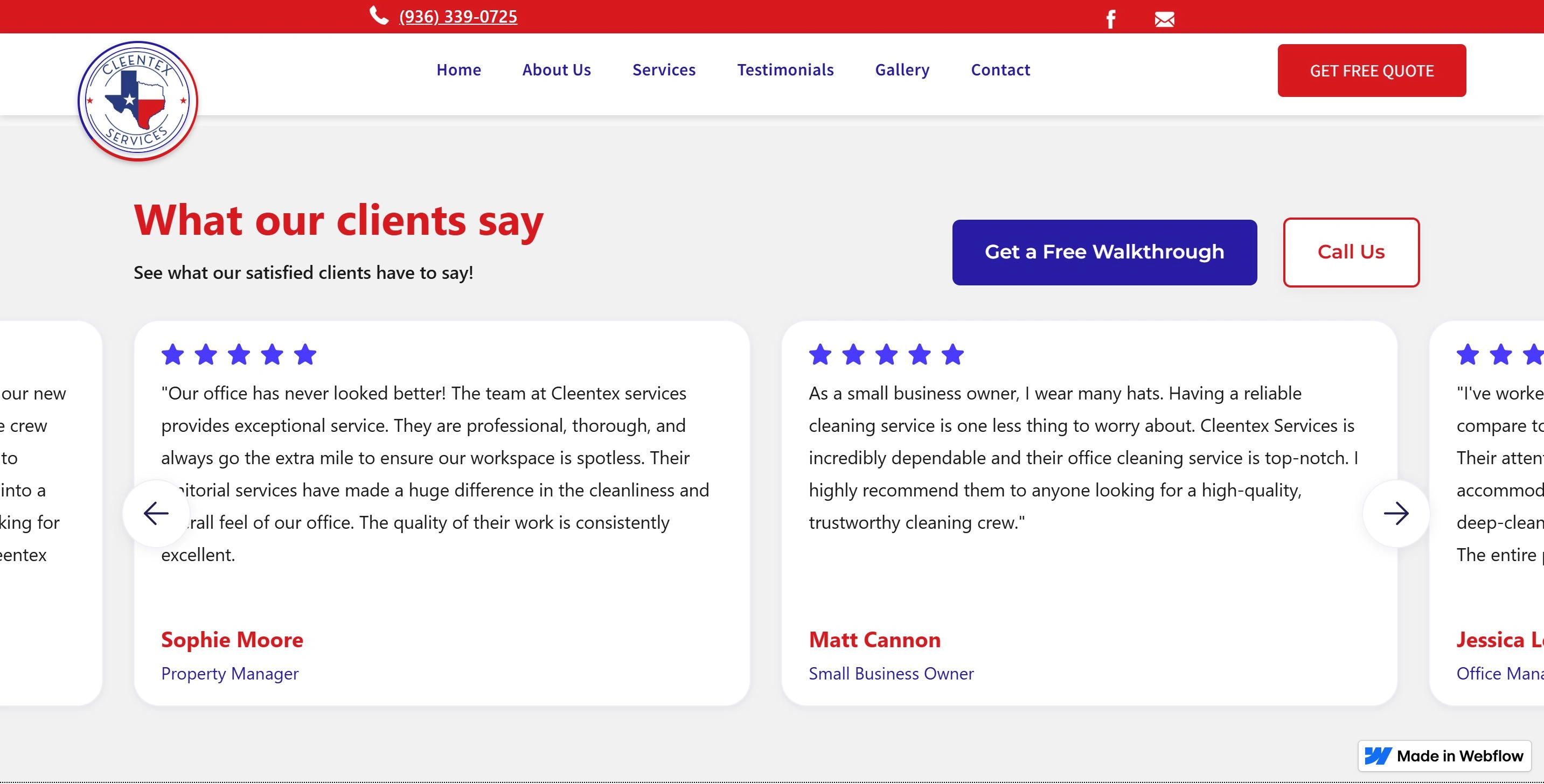 Testimonial Section
