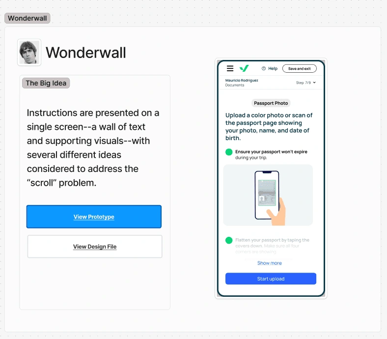 This version introduced a lengthy scroll.
