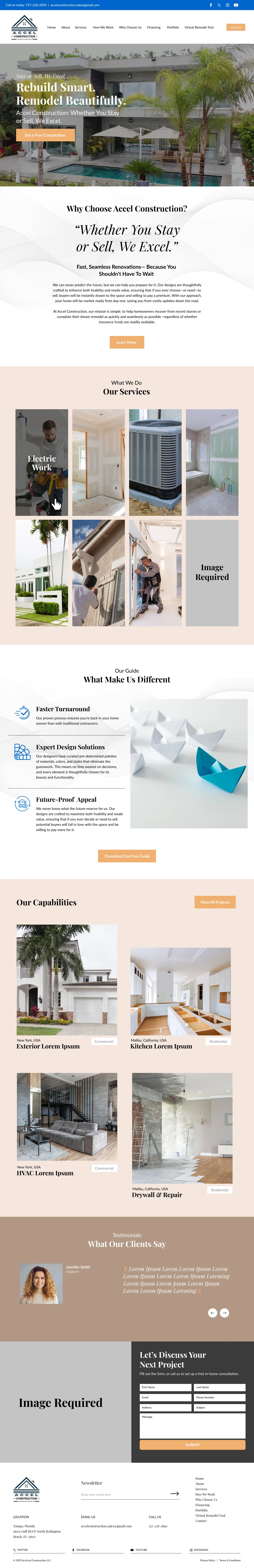 Bespoke architecture studio web design user interface