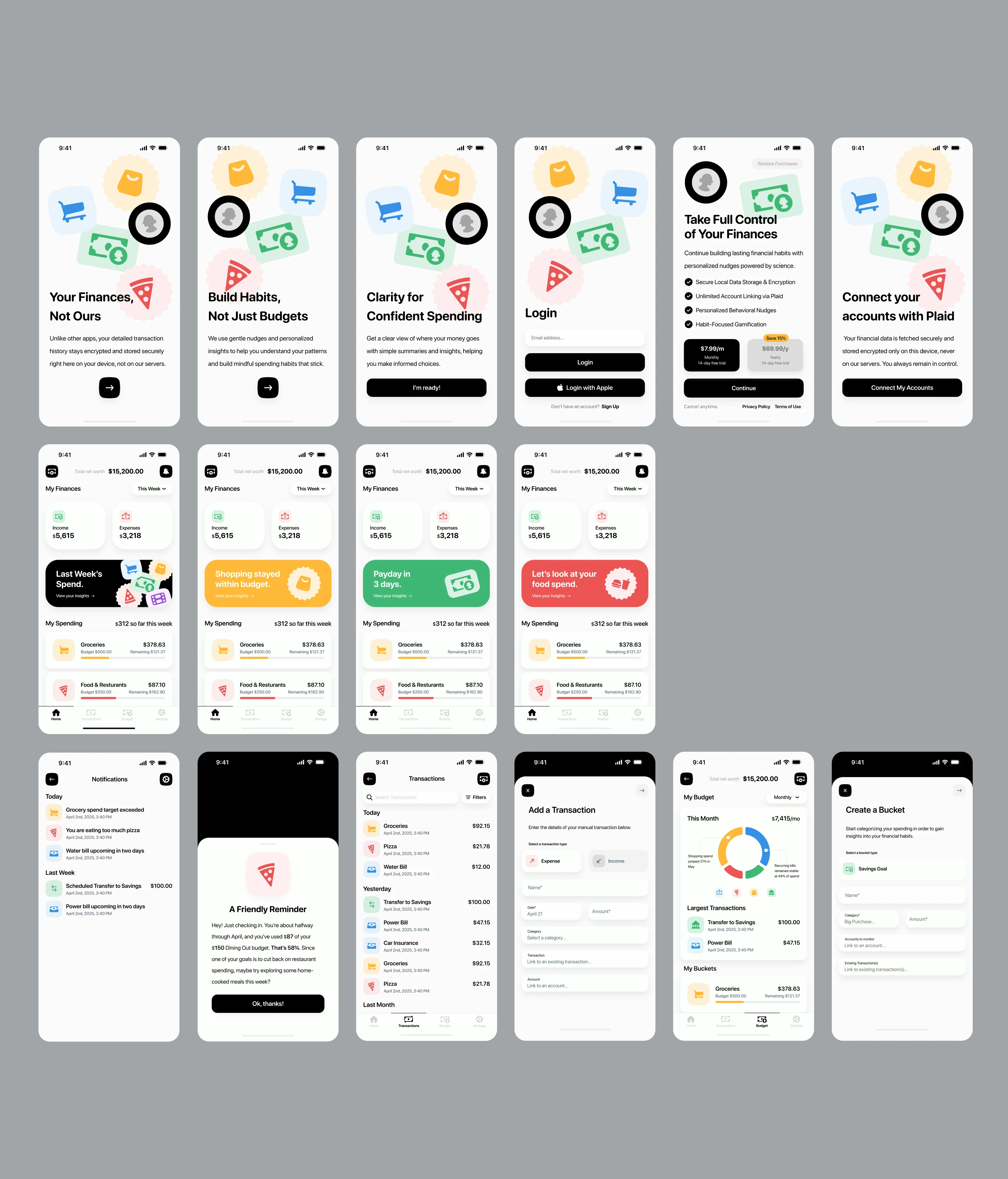iOS App Design Storyboards