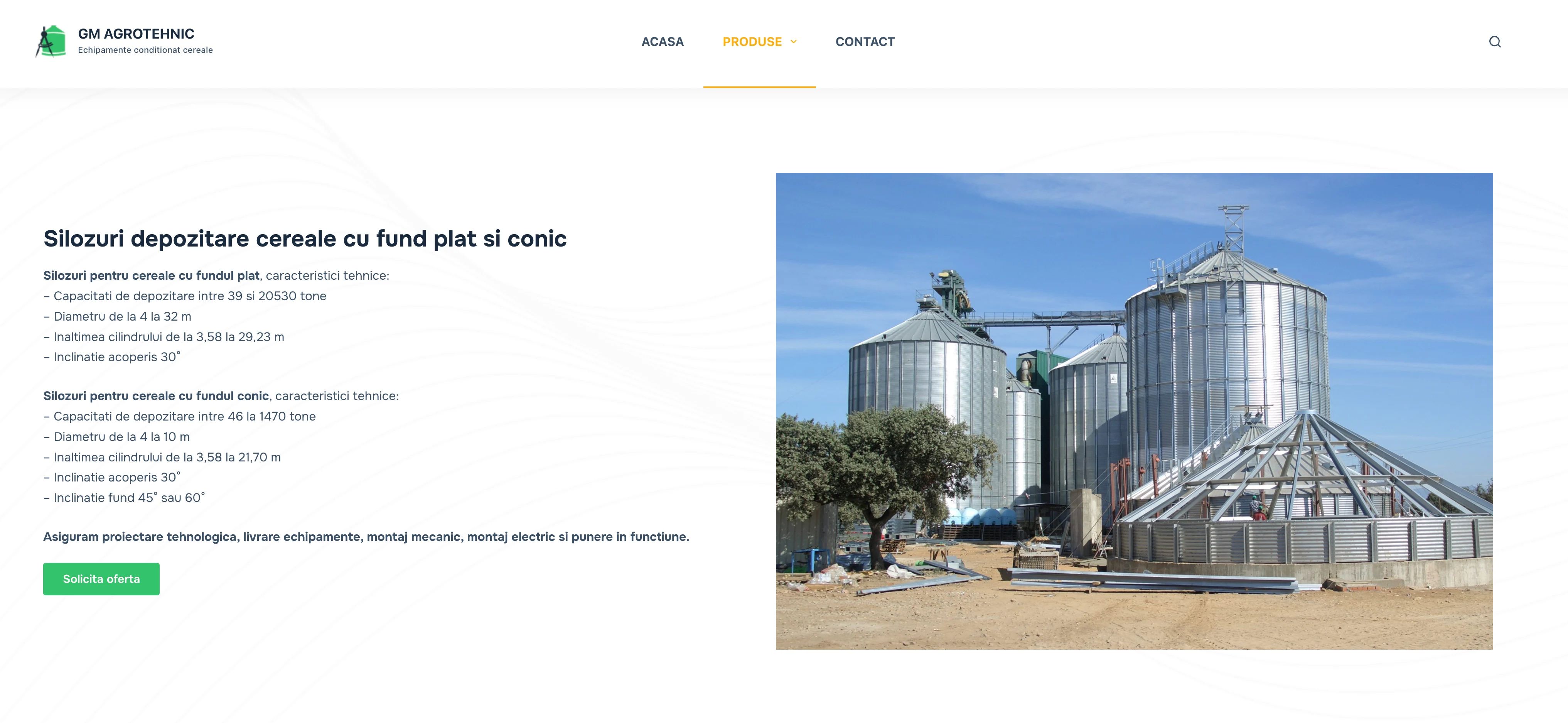 GM Agrotehnic website screenshot