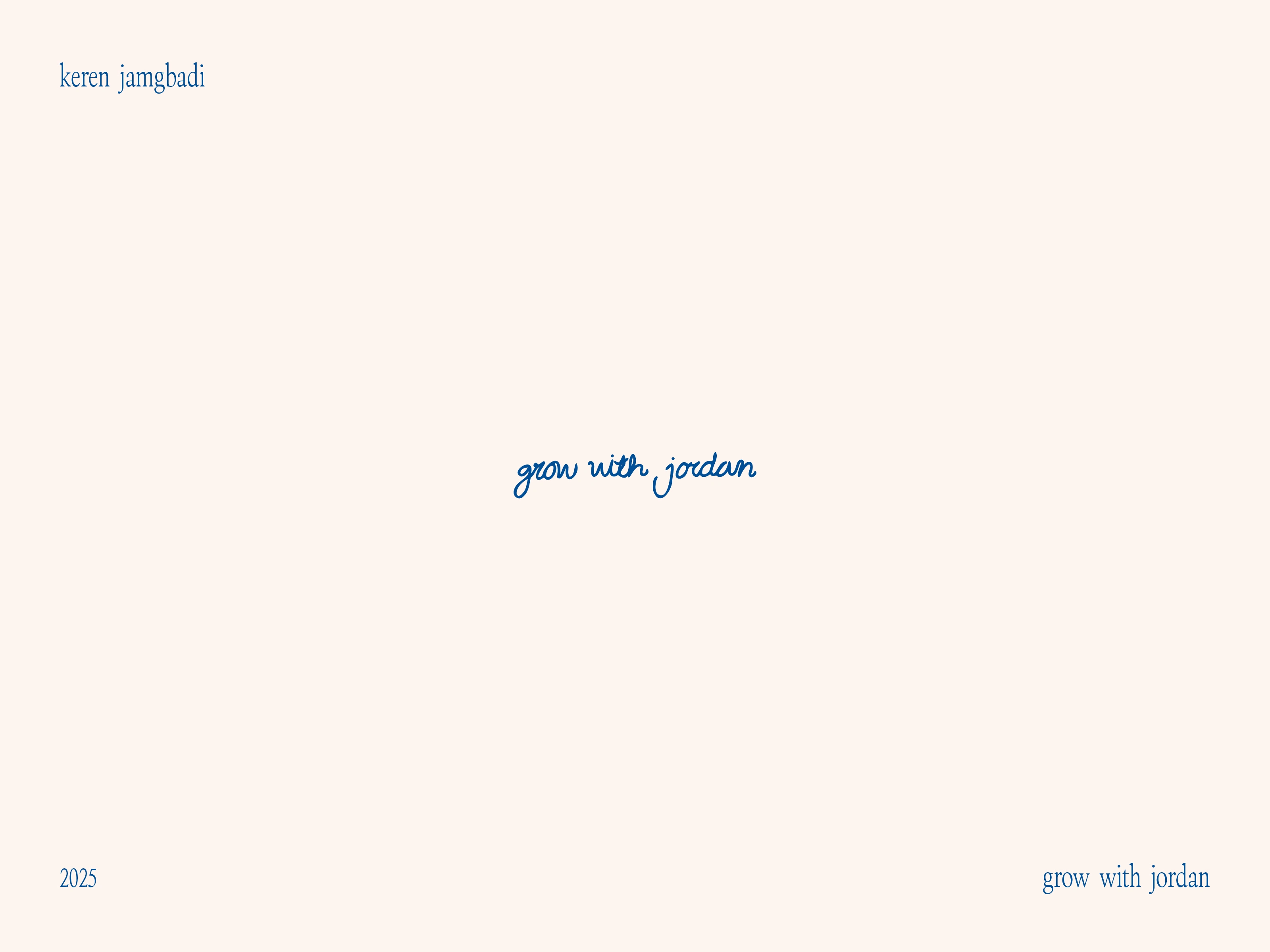 Grow with Jordan Wordmark Logo