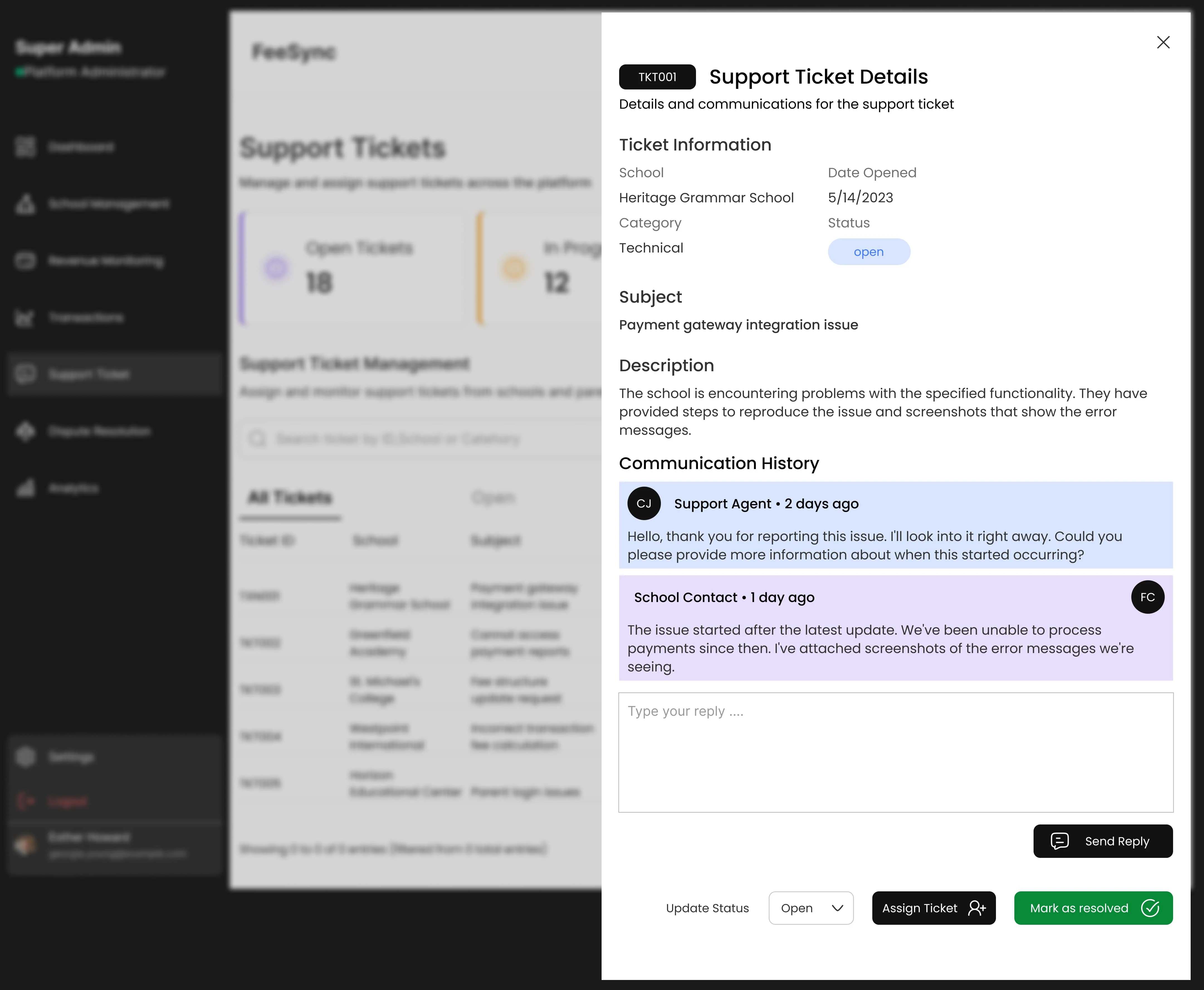 Overview of Support and Ticket 