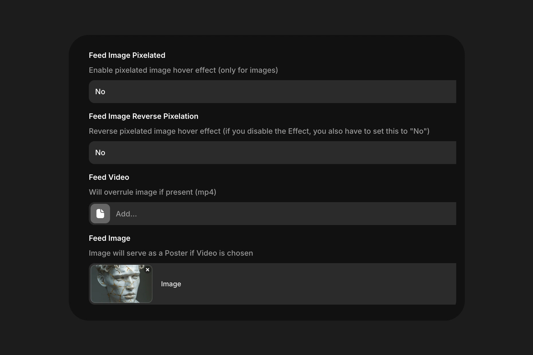 CMS Fields pre-built to help you customize the projects across the template