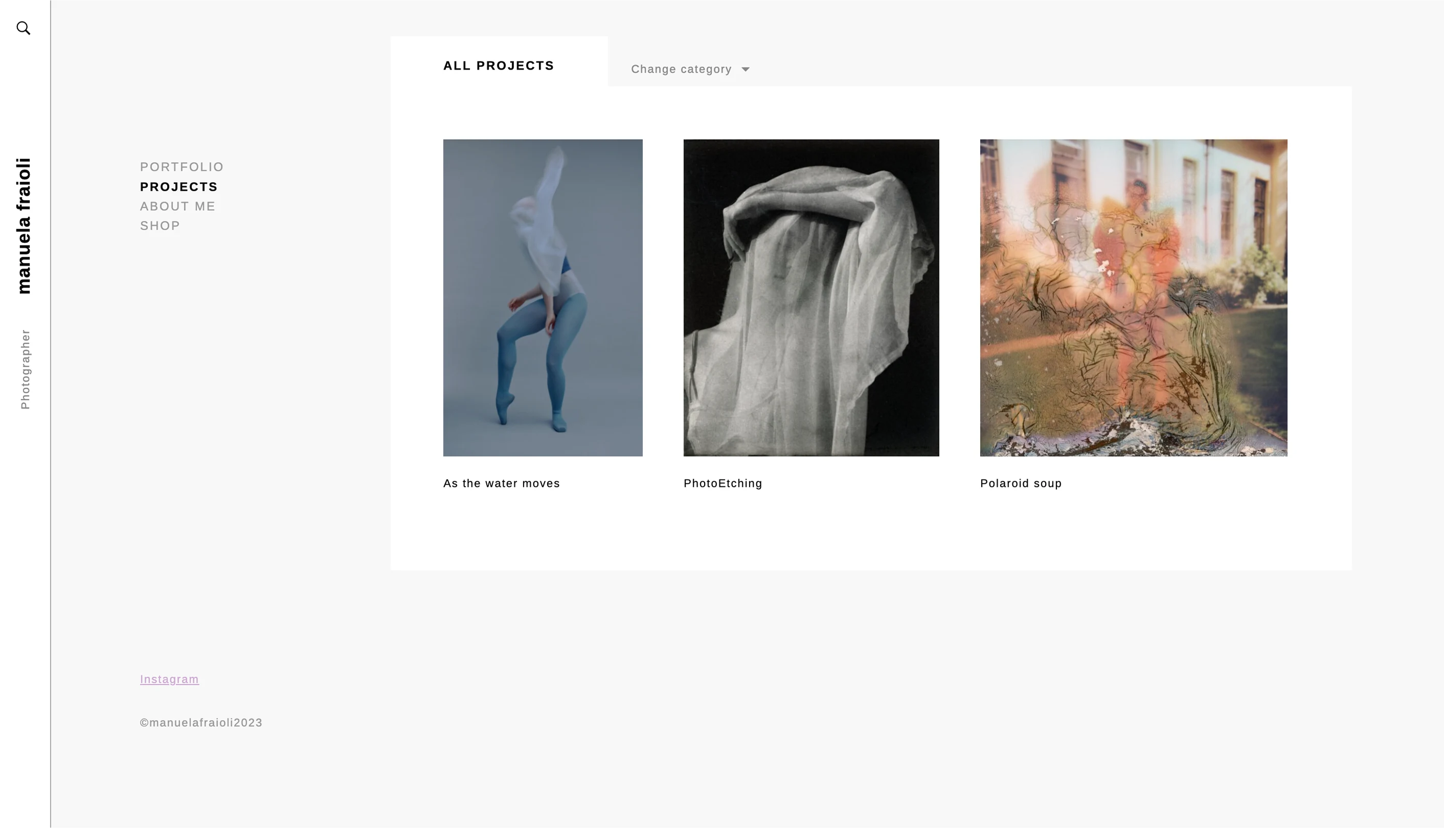 Projects page