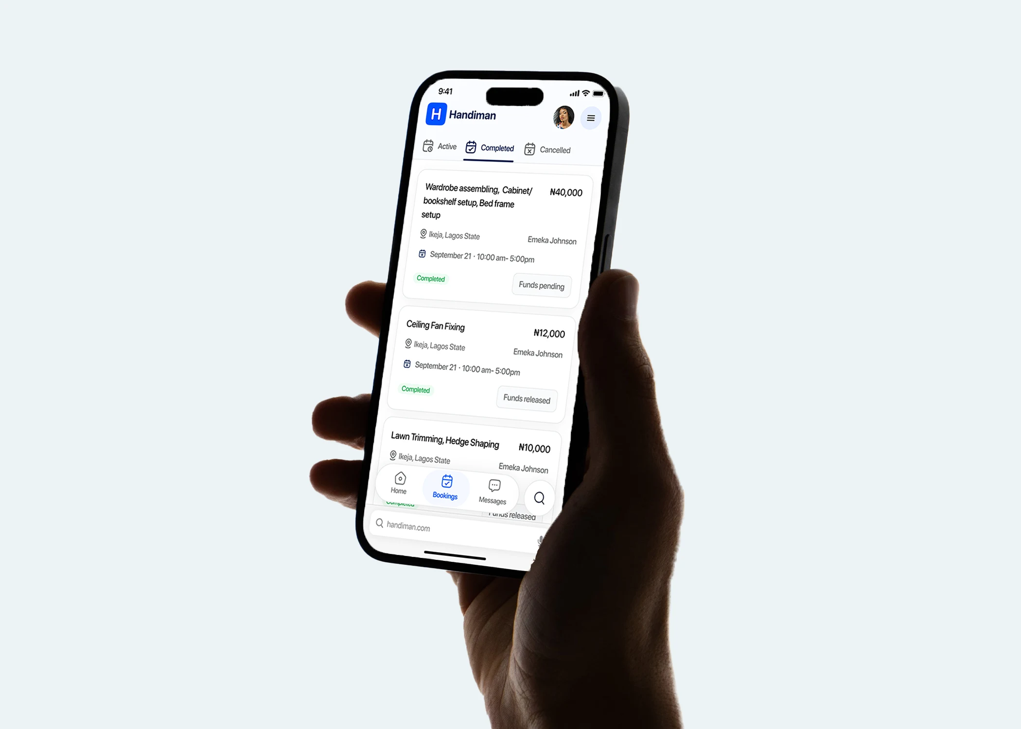 completed jobs mobile