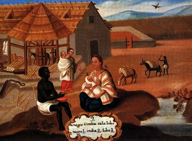 "Casta" painting of colonial Mexico to codify racial categorization and hierarchies