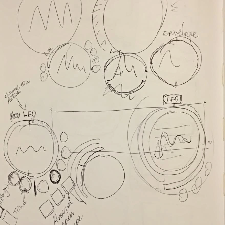 One of the first sketches from the process