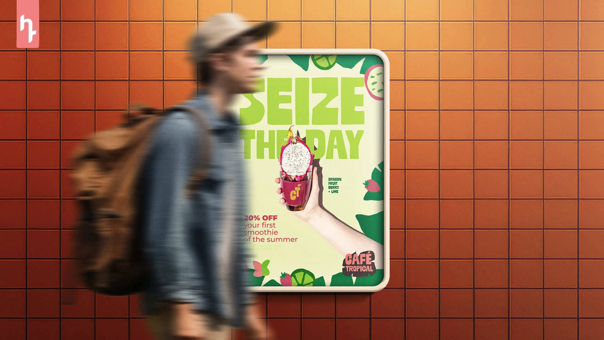 Cafe' Tropical Marketing Promotional poster with new branding