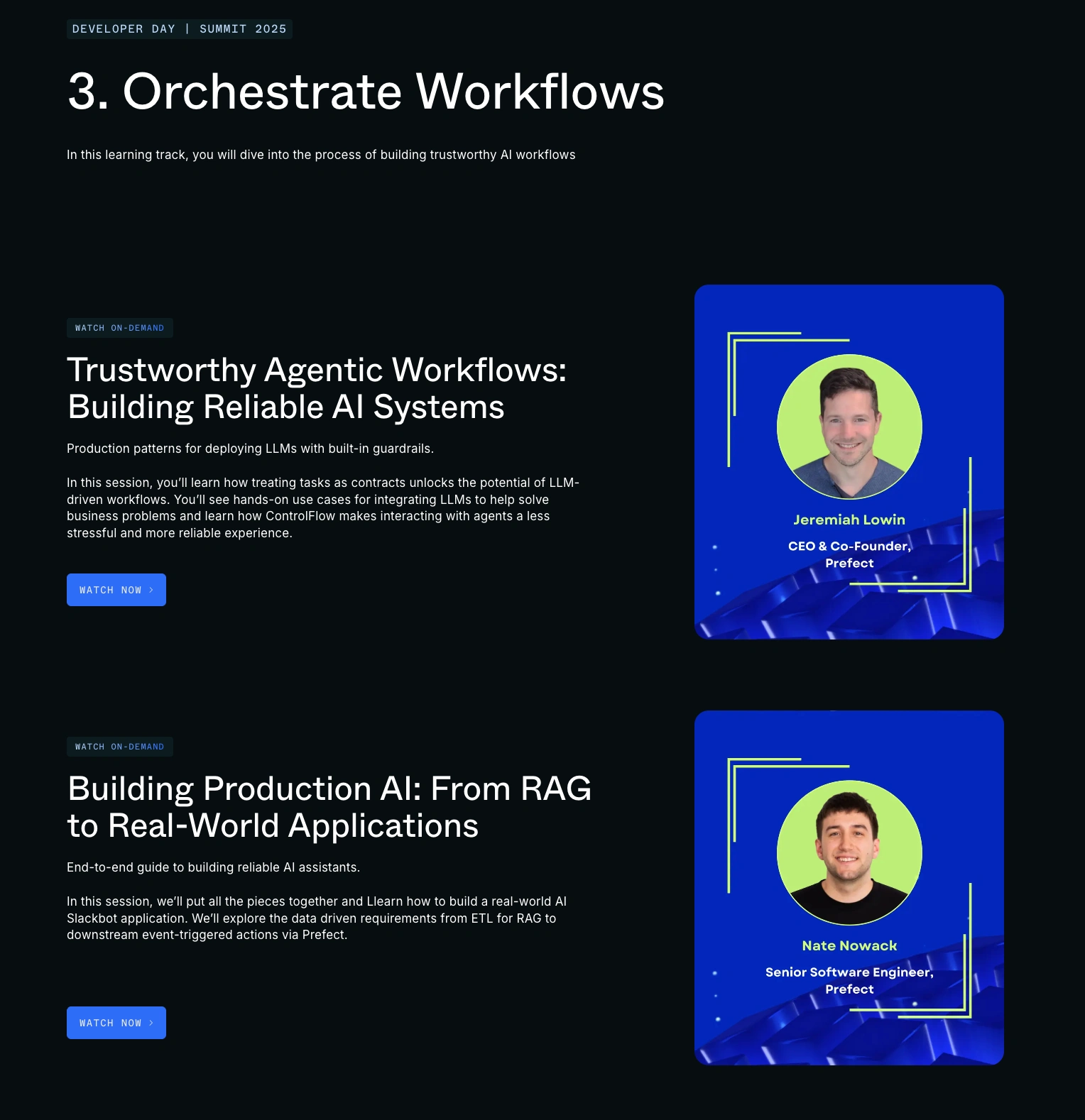 Screenshot of Day 2 On-Demand Webpage (5/5)