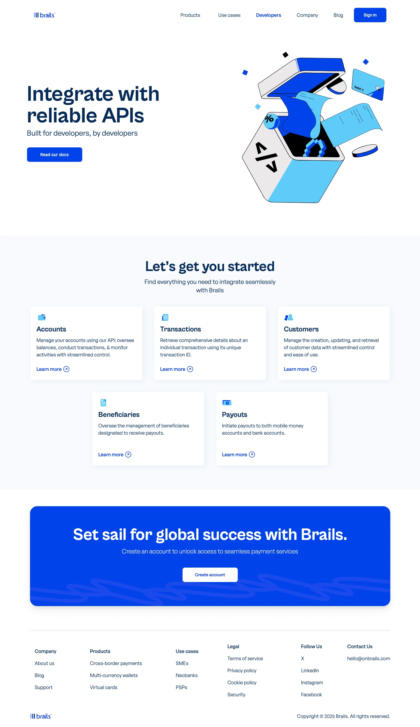 /developers page