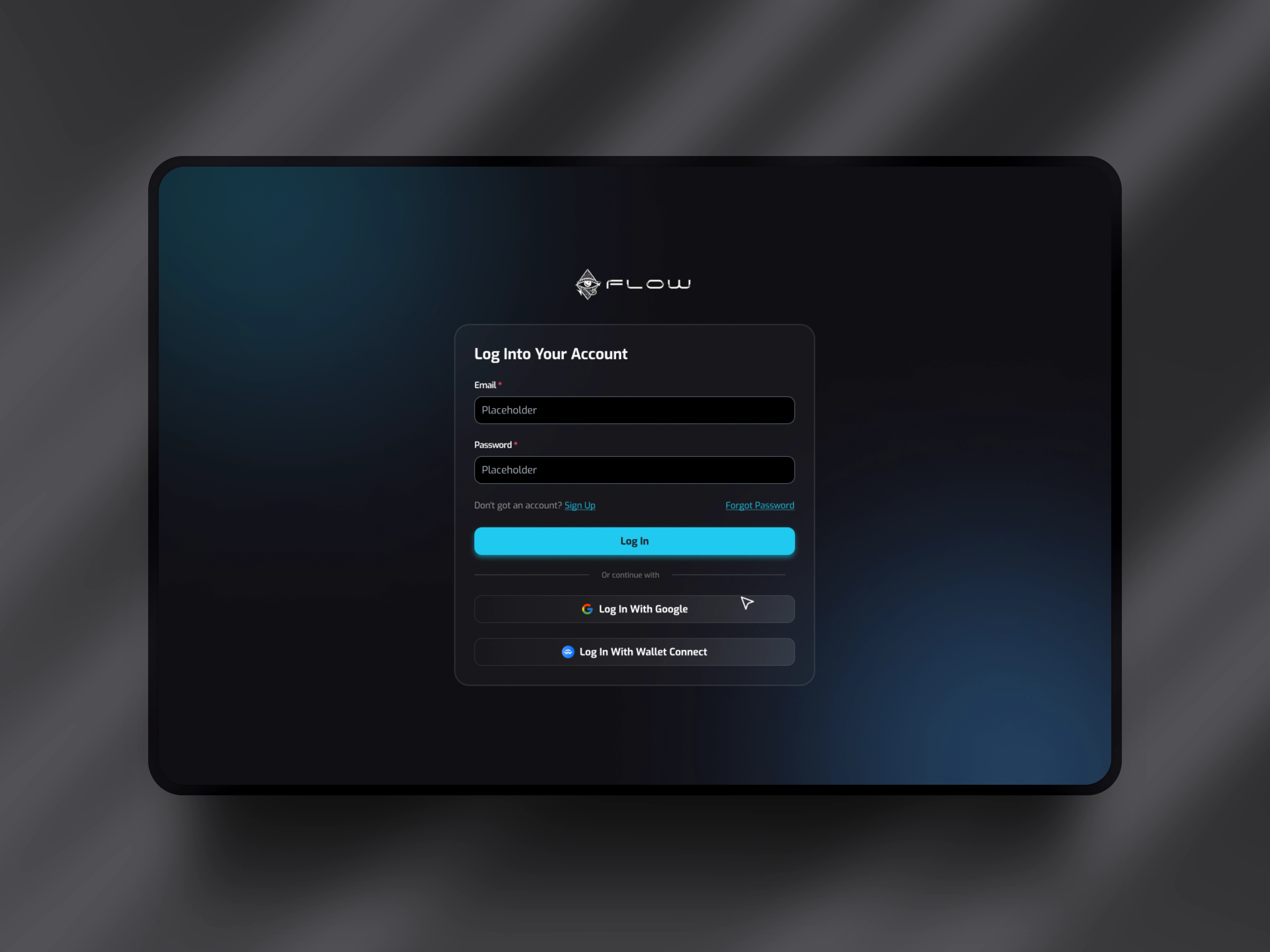 Login Screen - Mockup