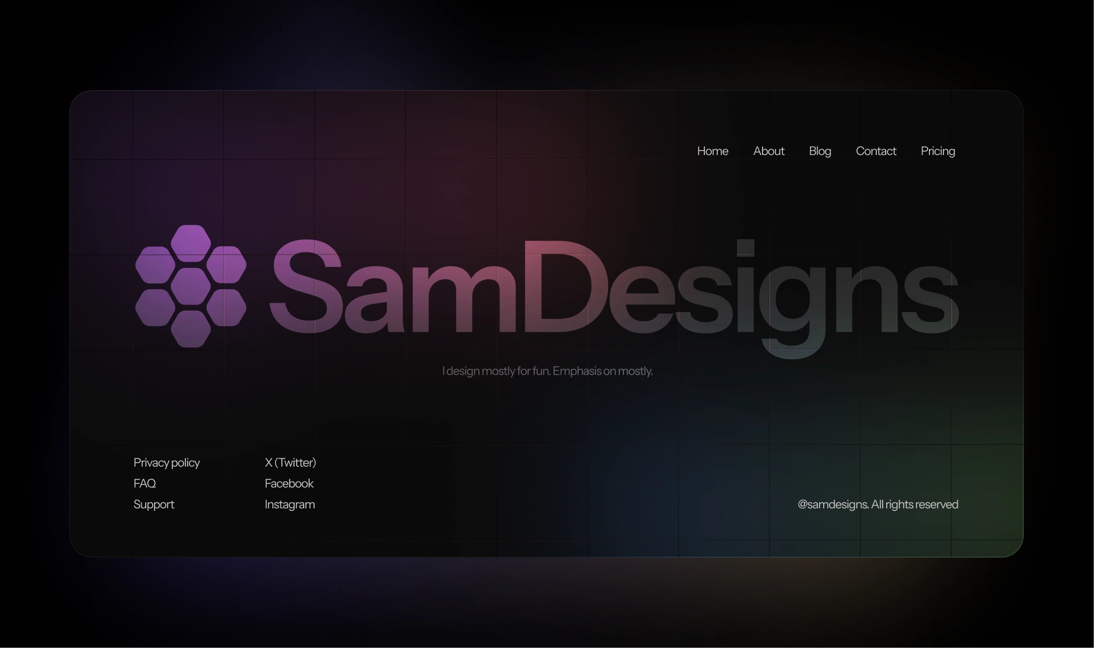 Footer design