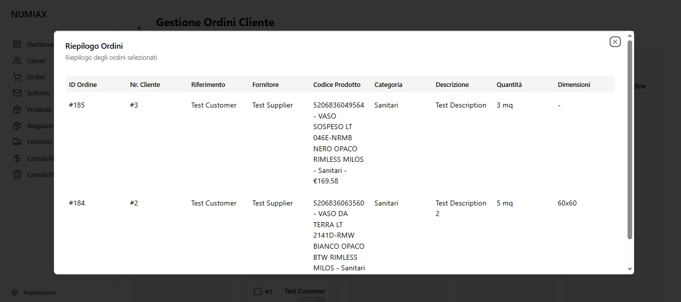 Preview Order and Generate PDF of the Selected Orders