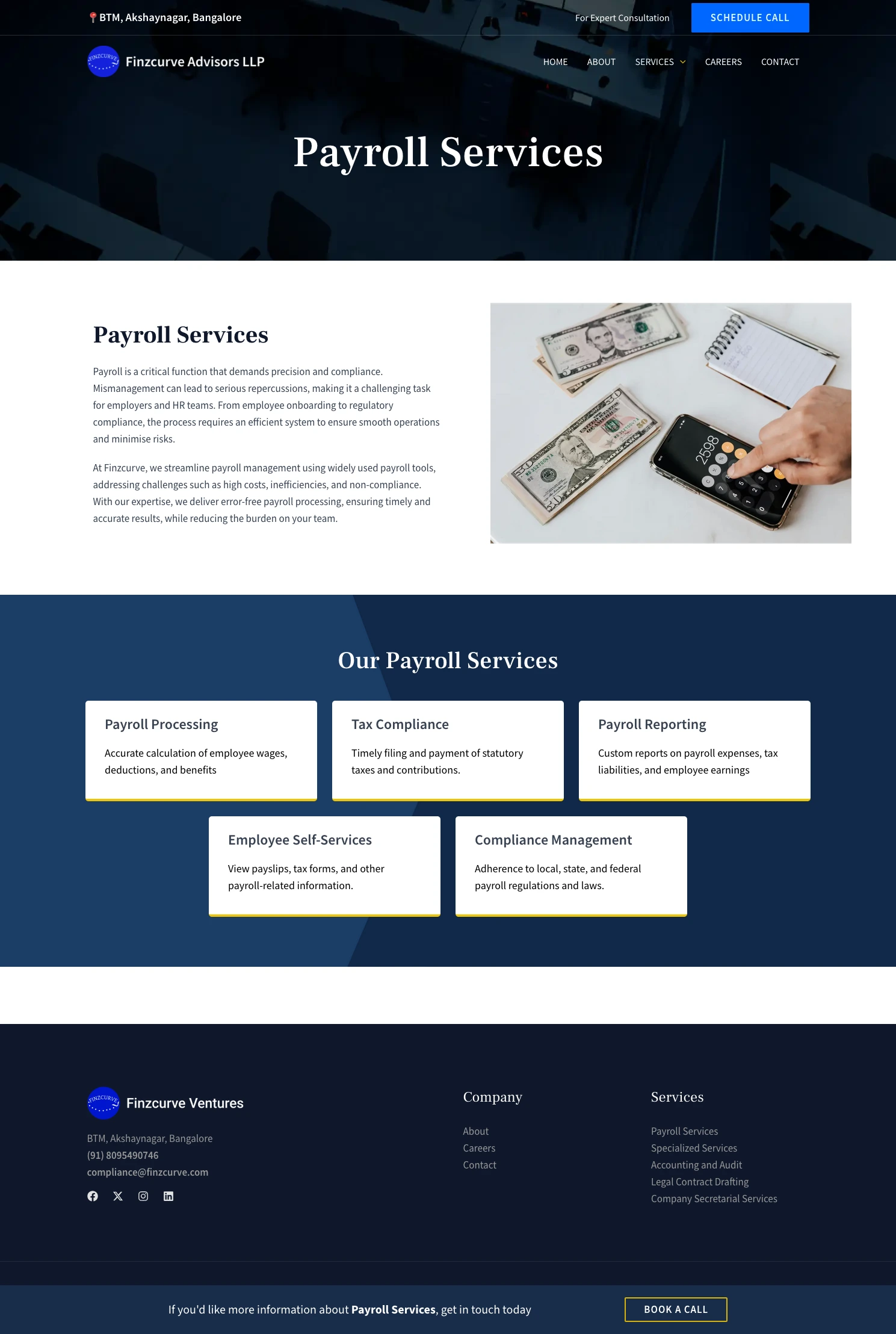 Finzcurve service Page