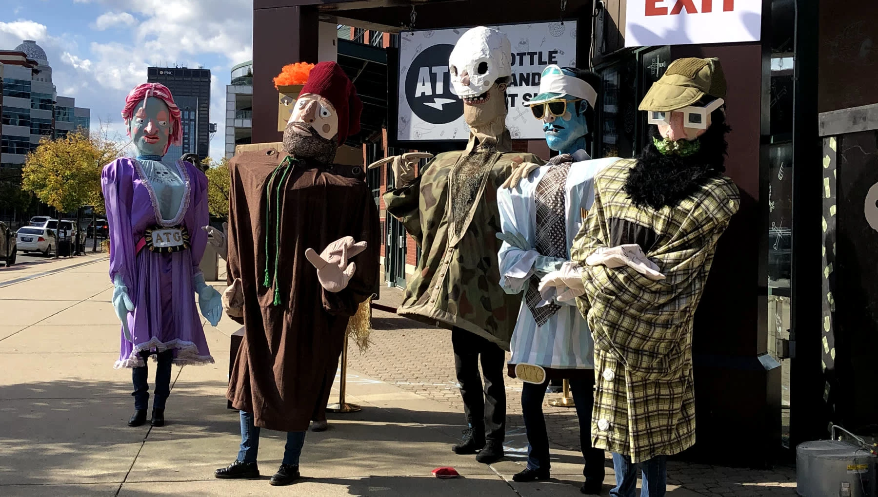 All six larger than life ATG character puppets.