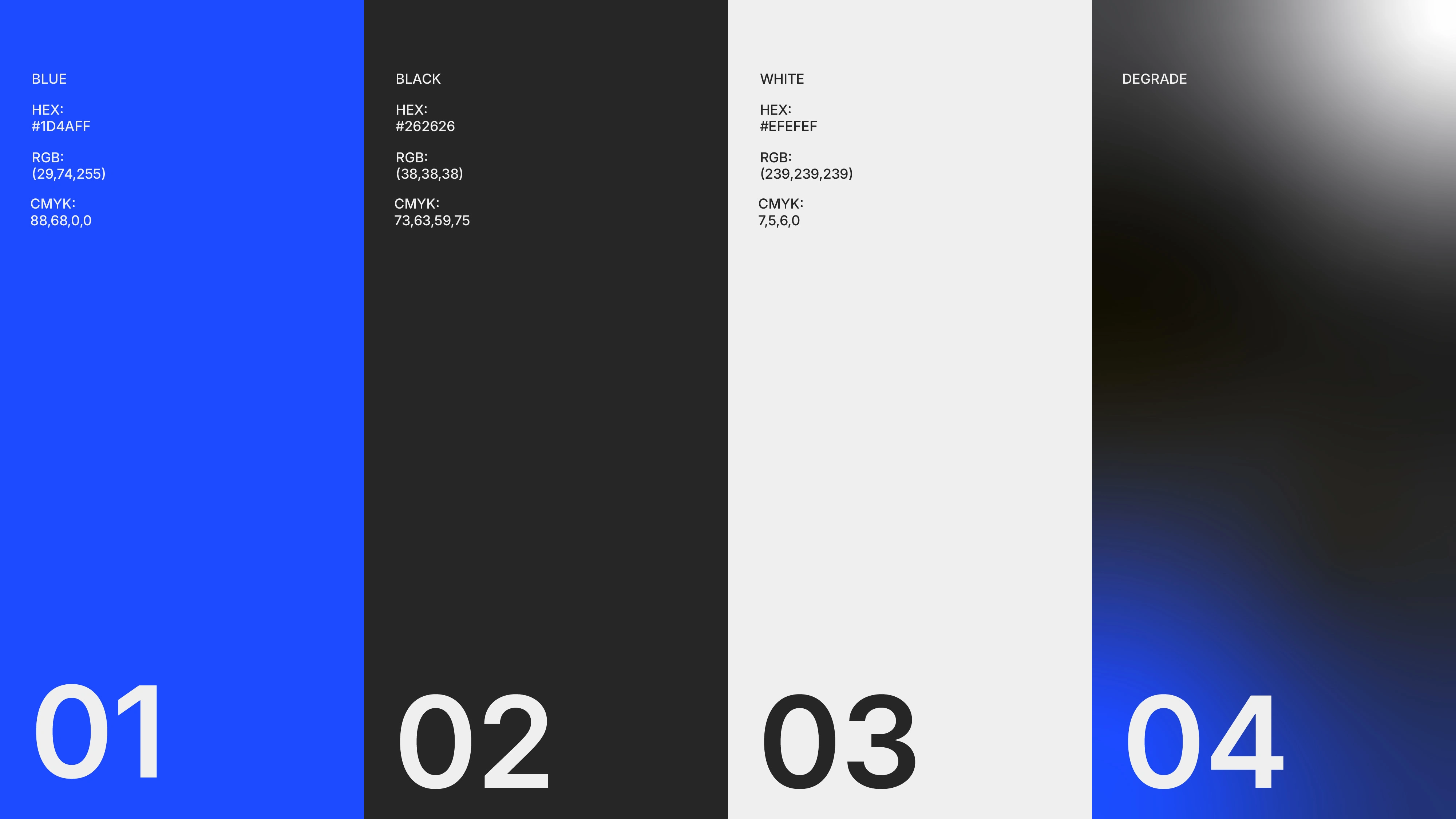 Industrial Color Strategy: Solidity and Trust. The core palette aims to convey security and professionalism. We established Blue as the primary color for trust, balanced by a dark gray (near black) and a light gray for foundation and contrast. This selection ensures versatility and ease of application across various media, retaining the solemn, reliable aesthetic crucial for a construction brand.