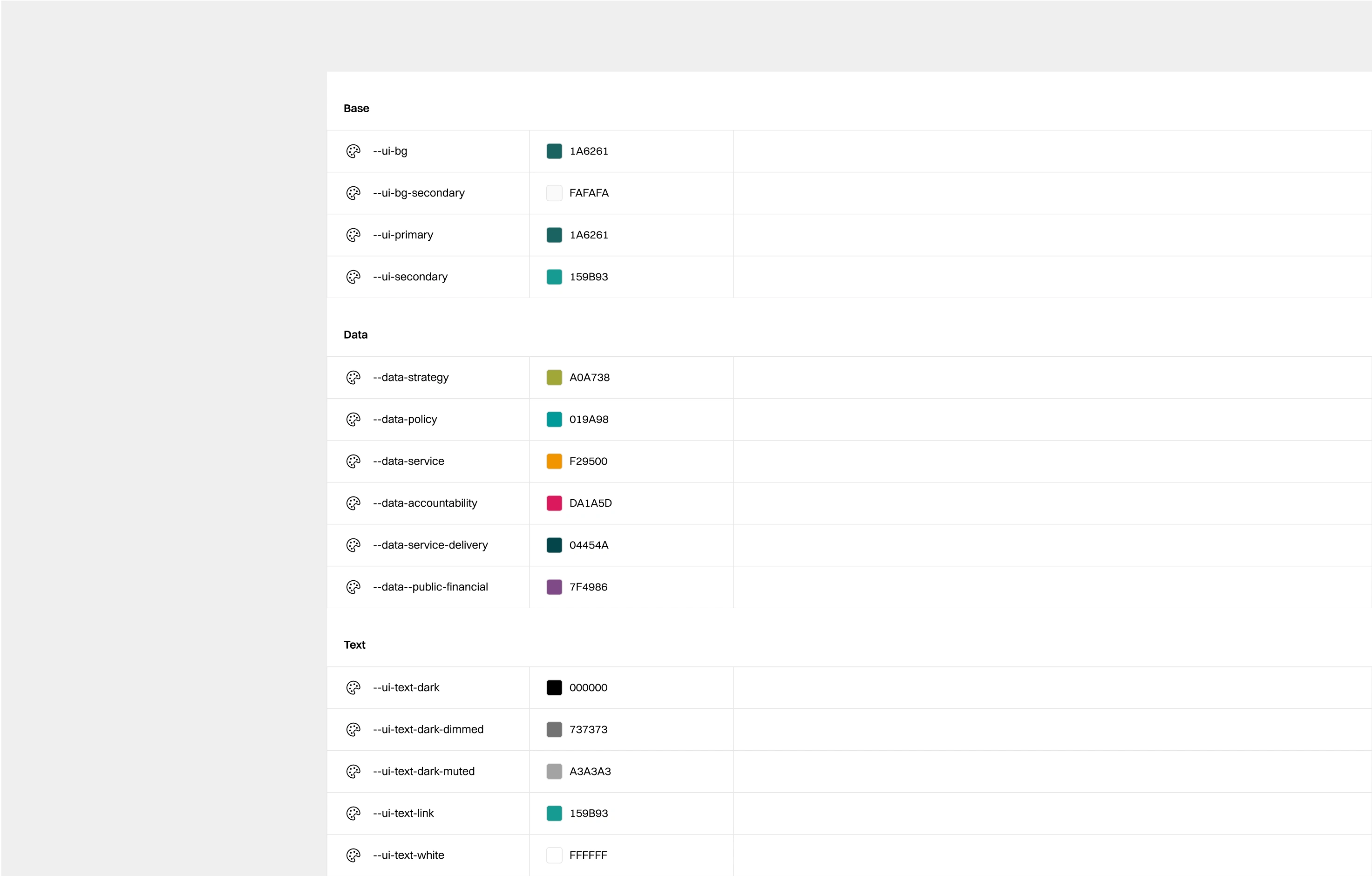 Design System: colour scheme
