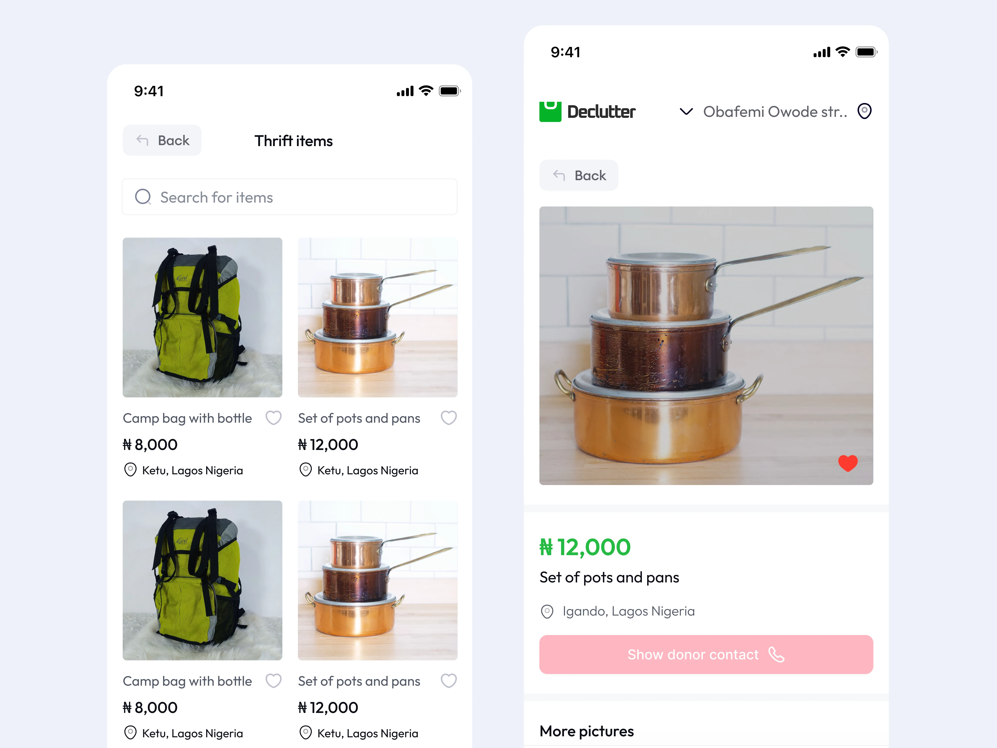 Thrift items for sale