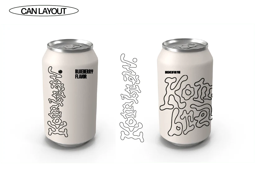 This is the can layout and arranging the type on the text to see what looks best.