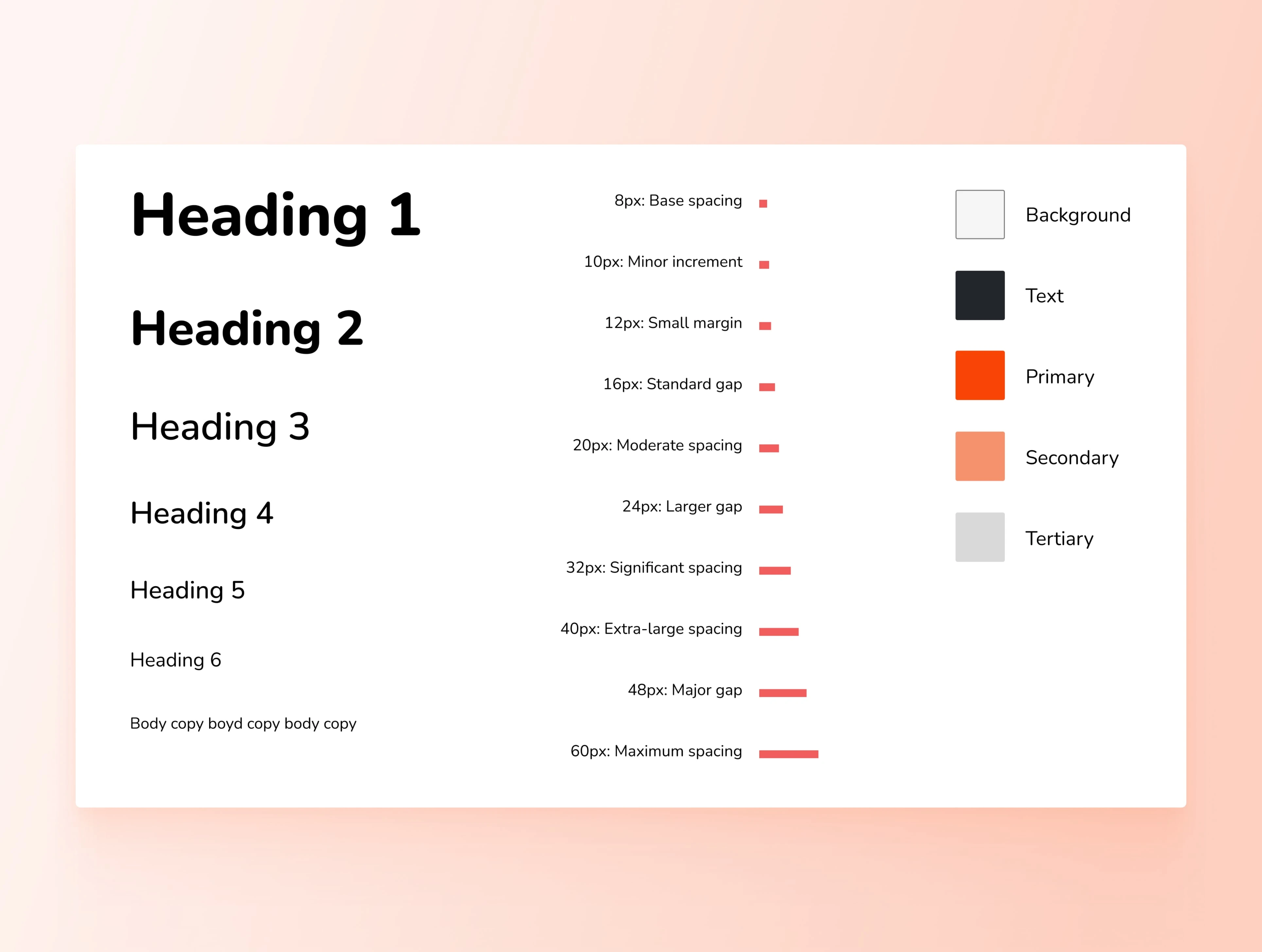 Early design system setup