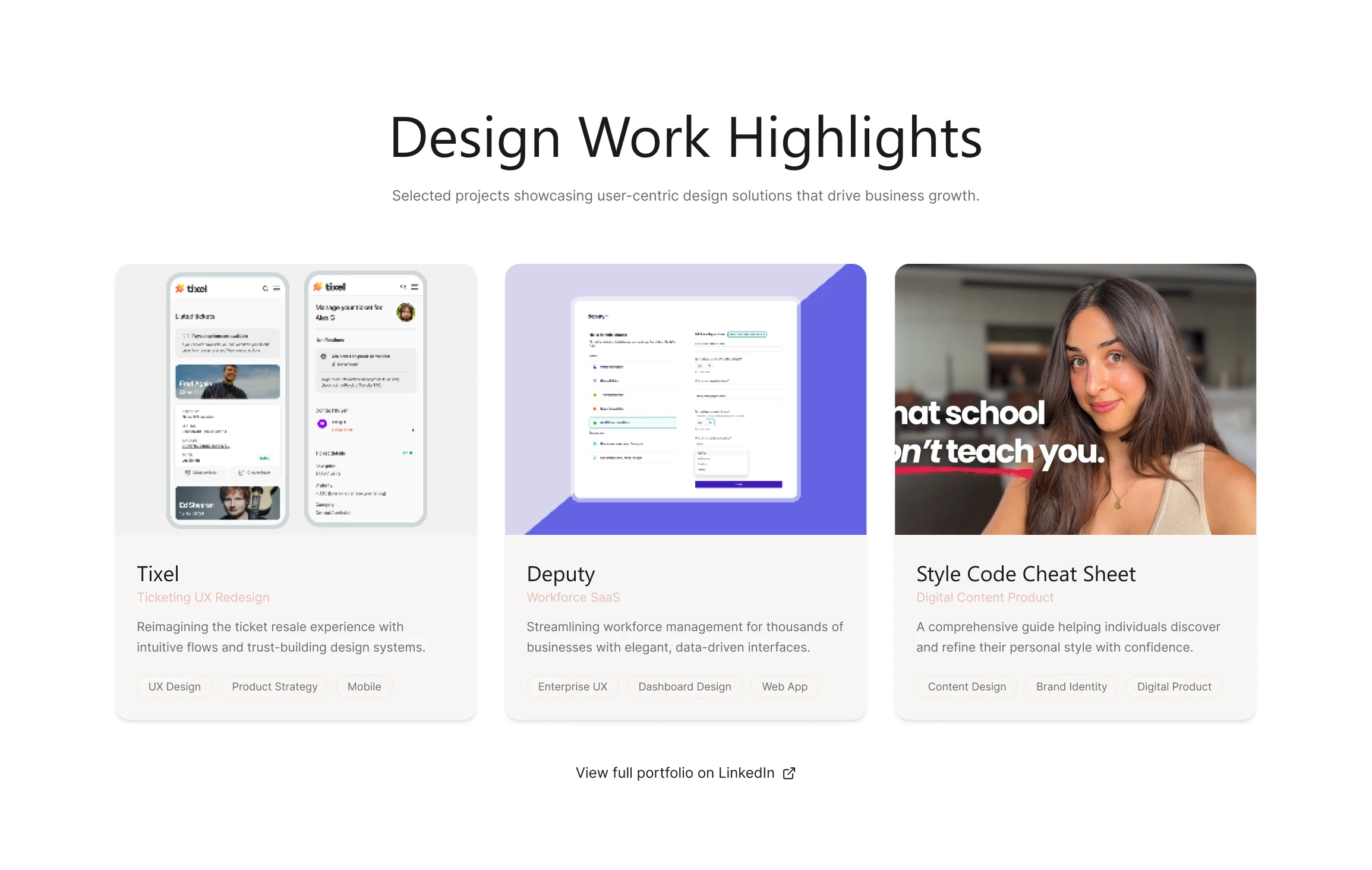 Defining Skilled Experiences with Portfolio 