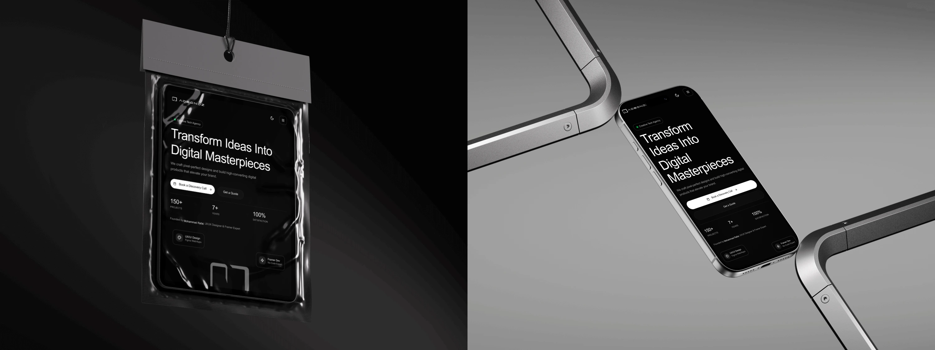 Tab Mobile Dark - Mockup