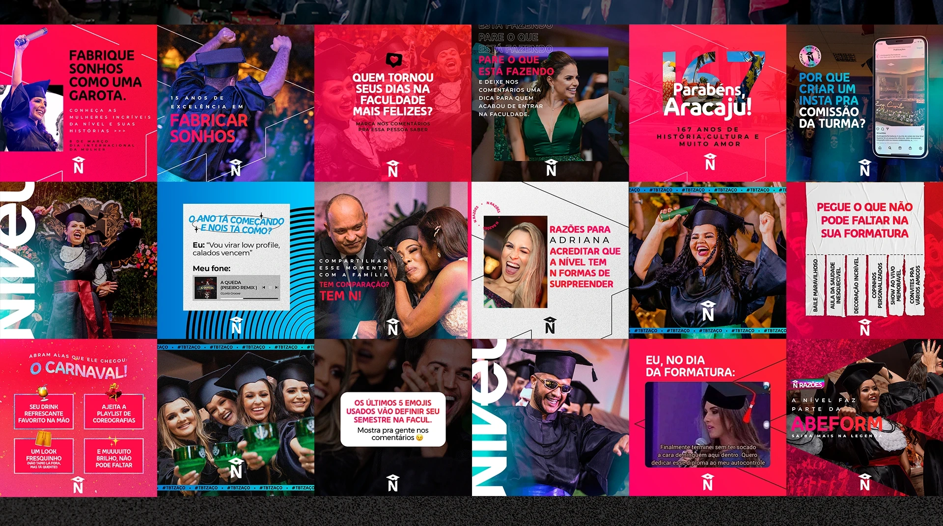 Set of posts for the main feed