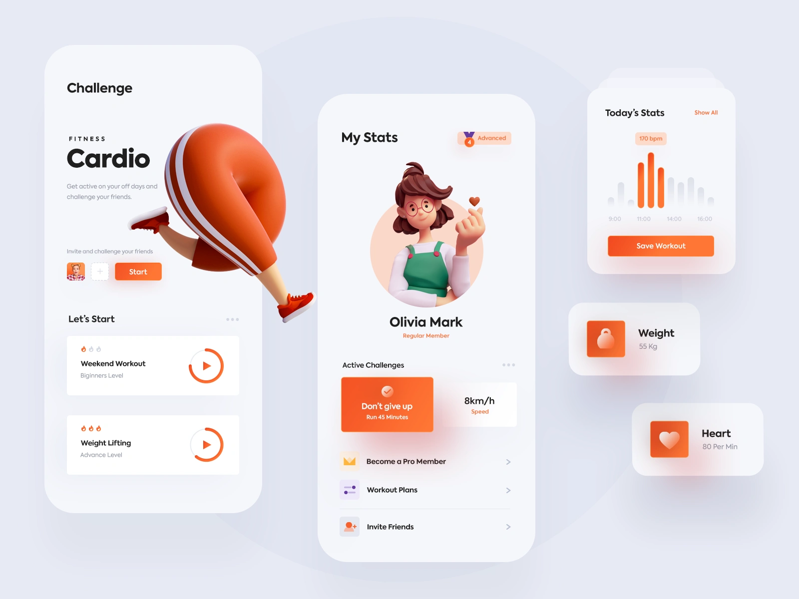 Challenge Fitness App Design