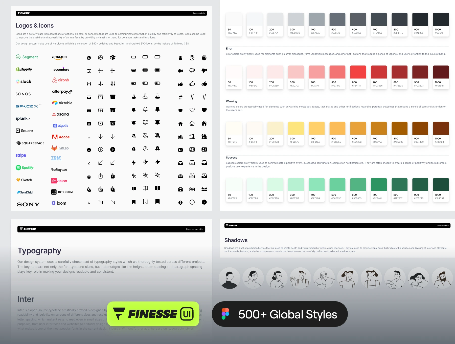 Finesse UI - 500+ Global Styles