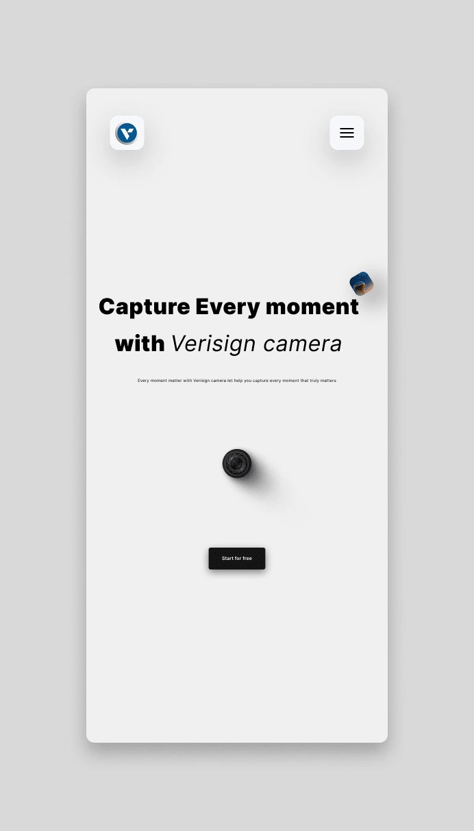 Moblie Vision. Homeage section