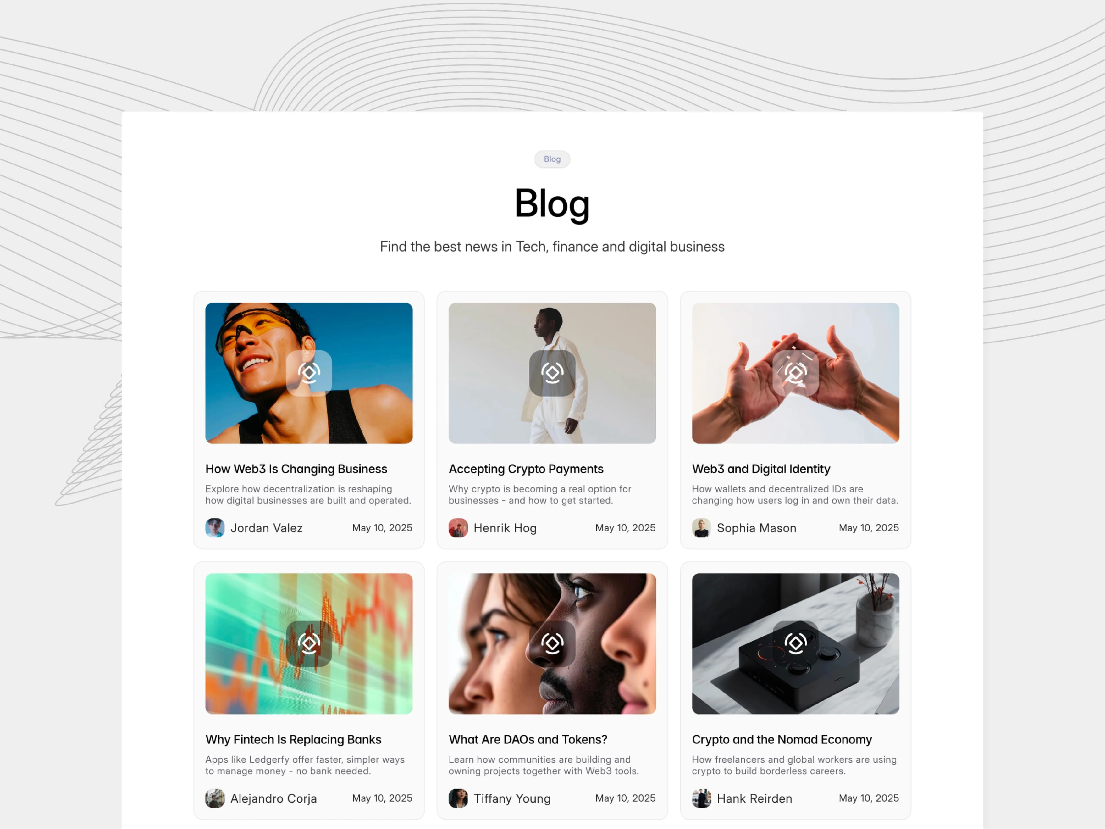 Blog page