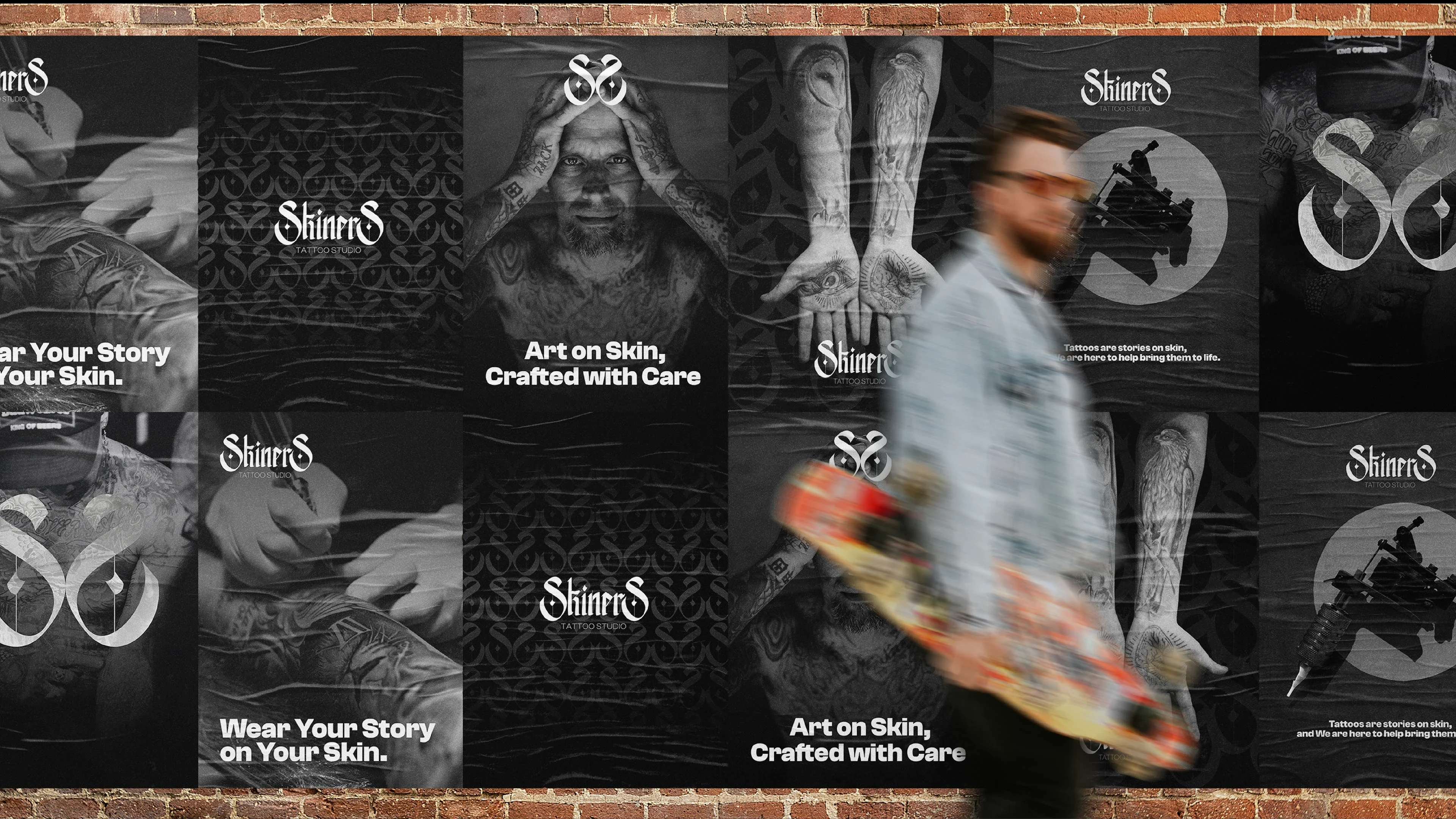 Poster ideas and the use of the logo and pattern.