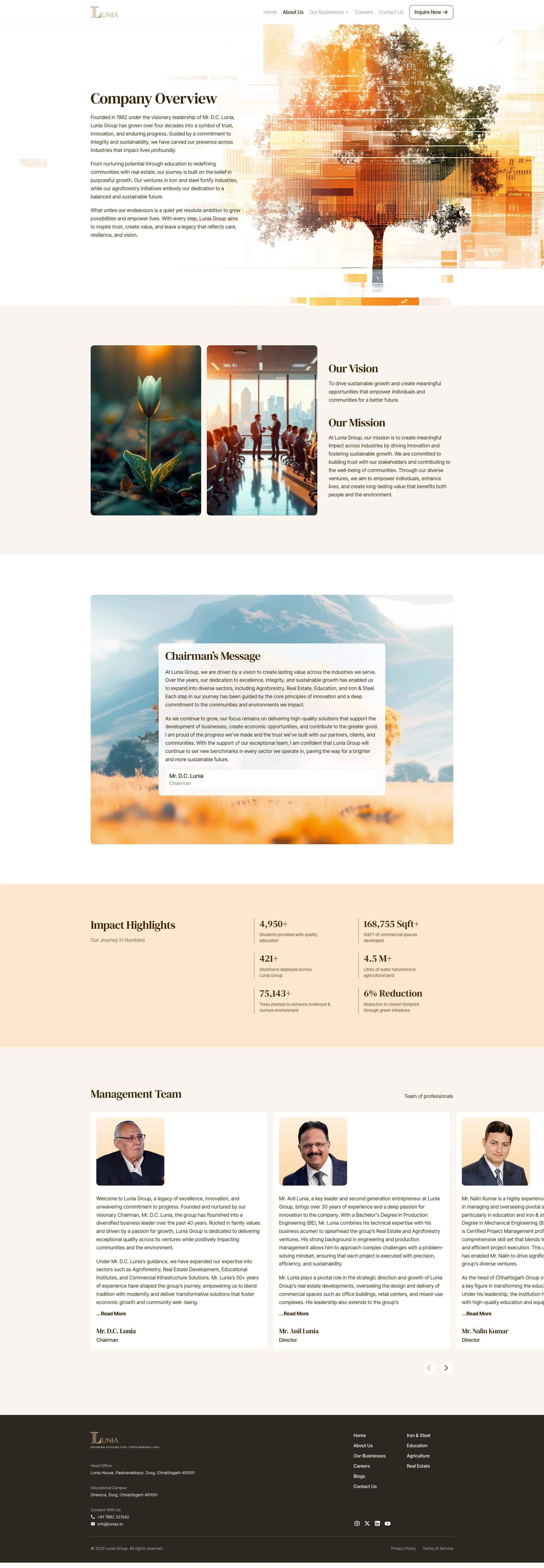 About Us Page